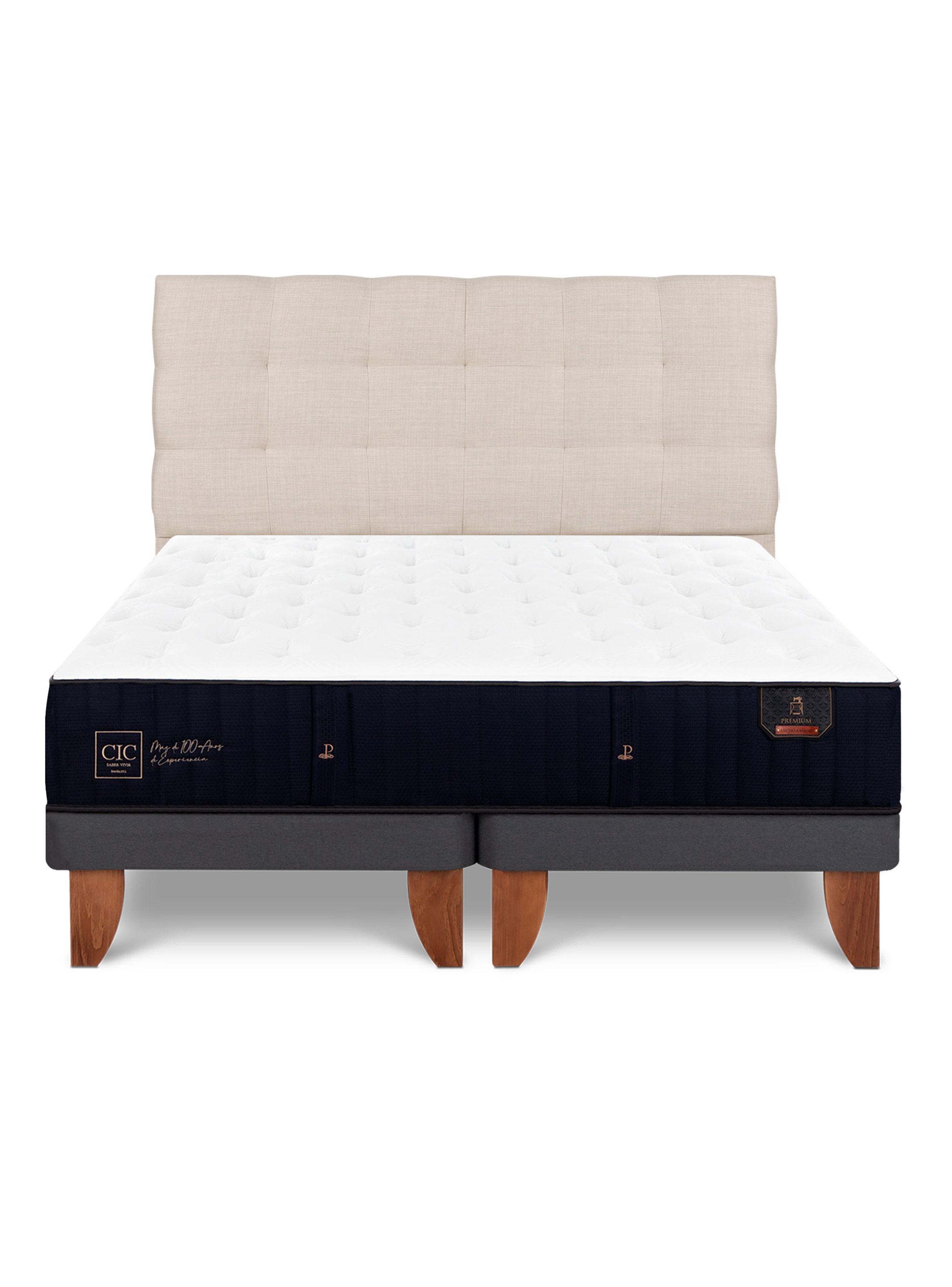 Cama Europea Premium 2 Plazas Base Dividida Respaldo Ebro-2
