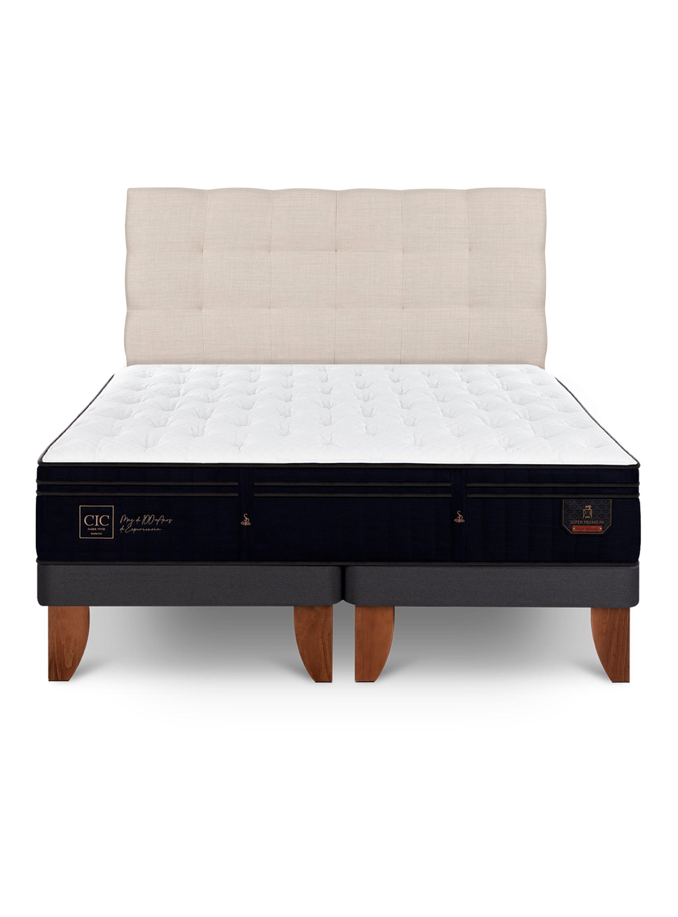 Cama Europea Super Premium 2 Plazas Base Dividida Respaldo Ebro-2