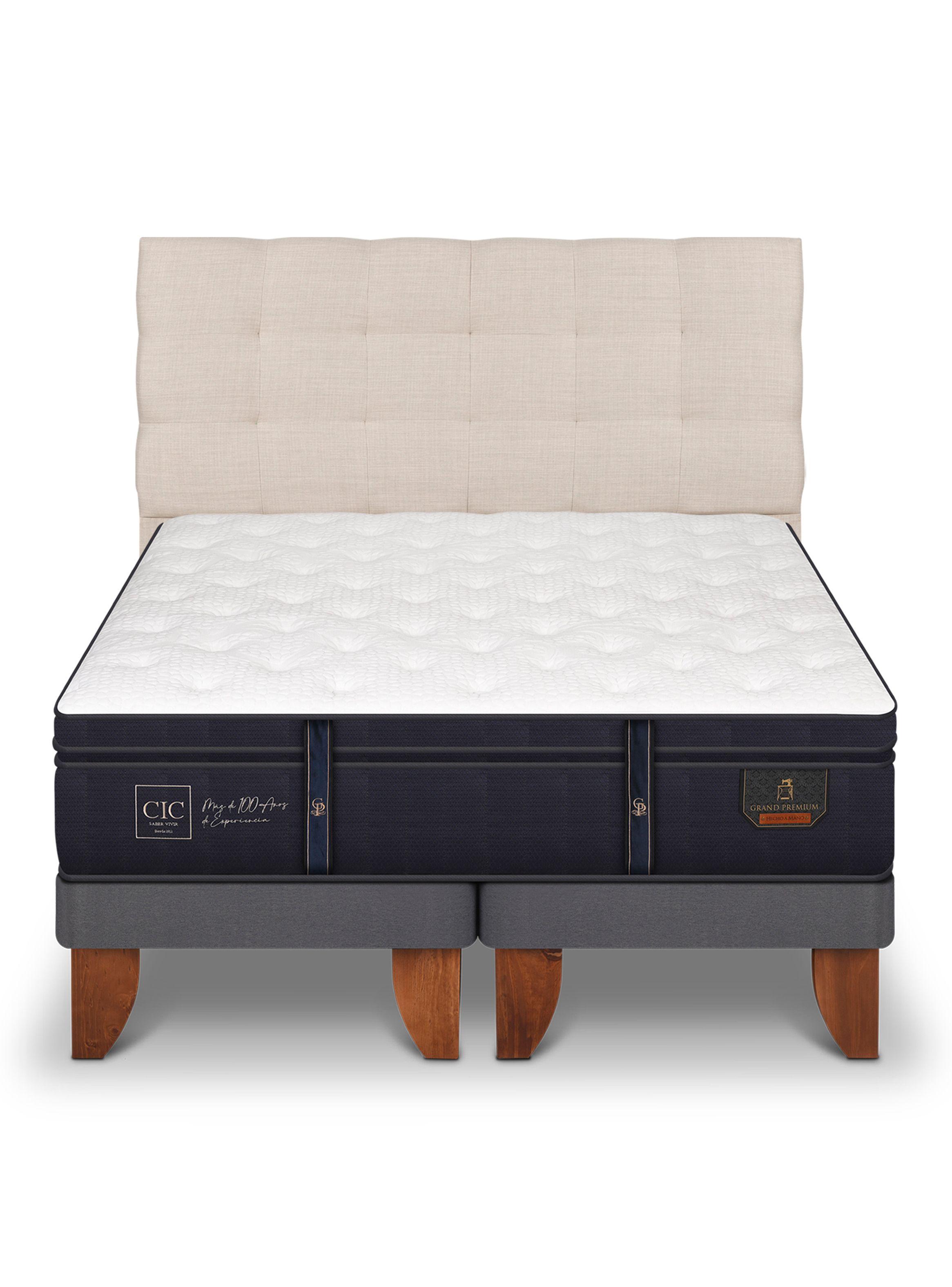 Cama Europea Grand Premium 2 Plazas Base Dividida Respaldo Ebro-2