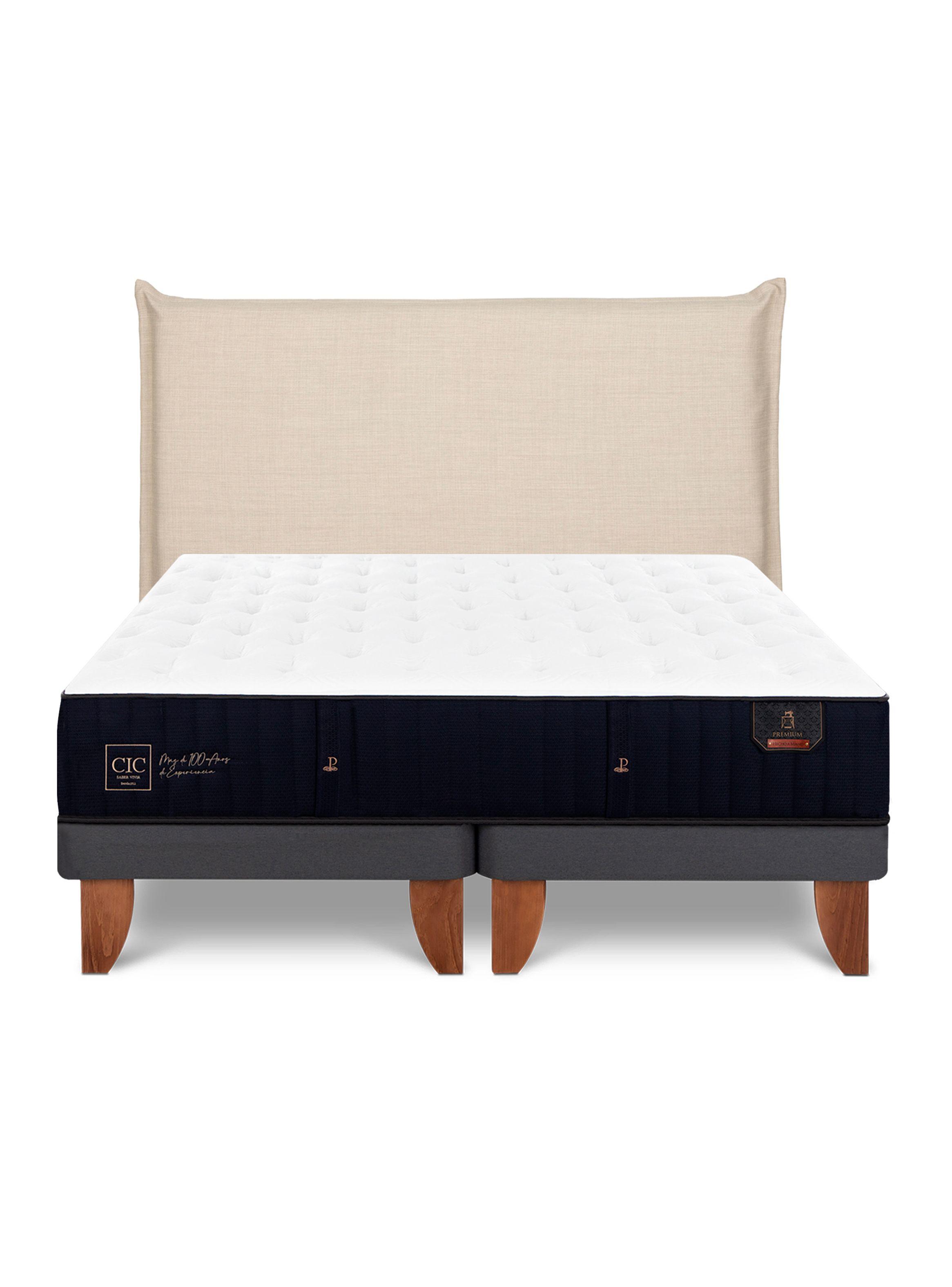Cama Europea Premium 2 Plazas Base Dividida Respaldo Tíber-2