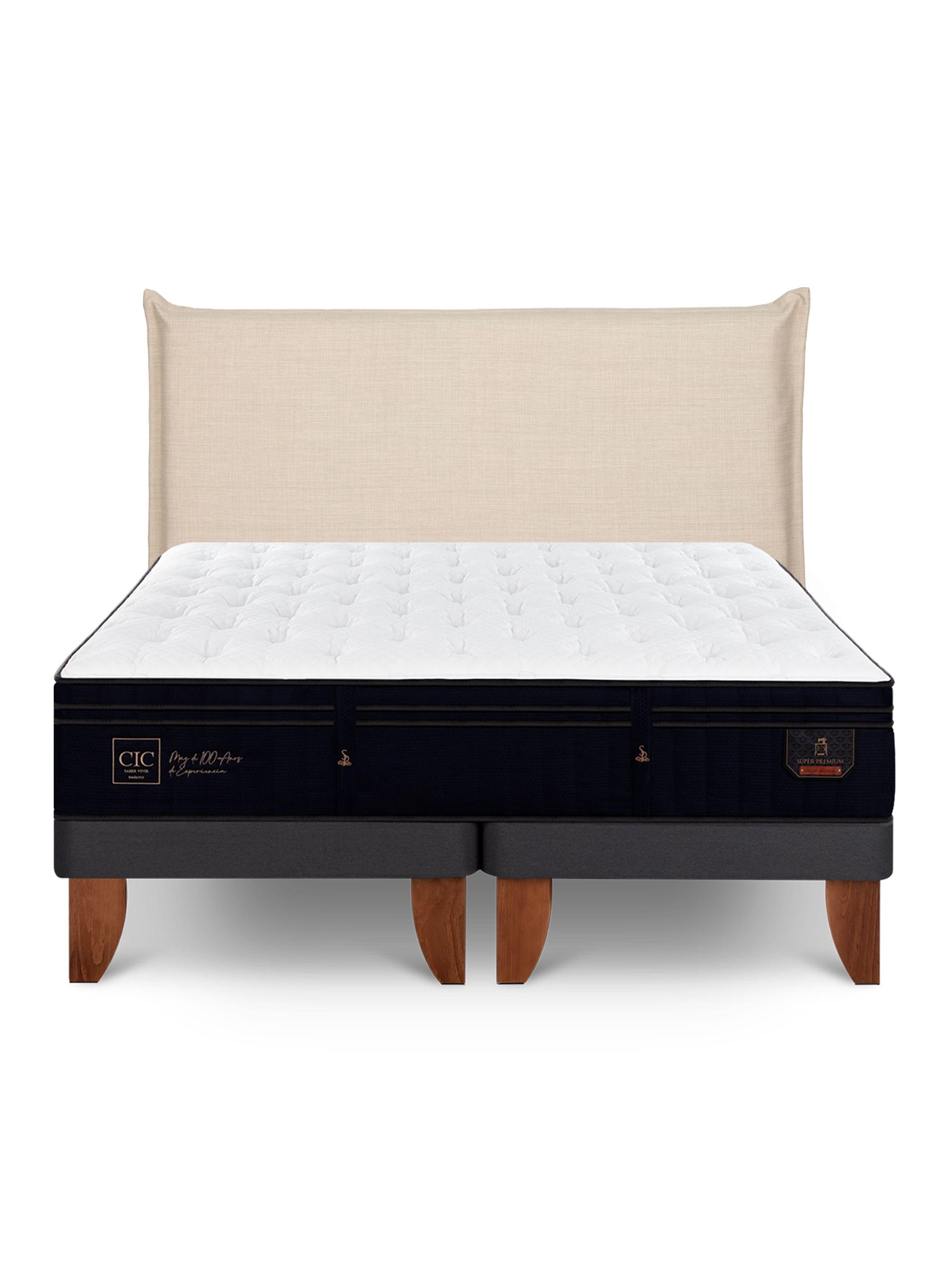 Cama Europea Super Premium 2 Plazas Base Dividida Respaldo Tíber-2