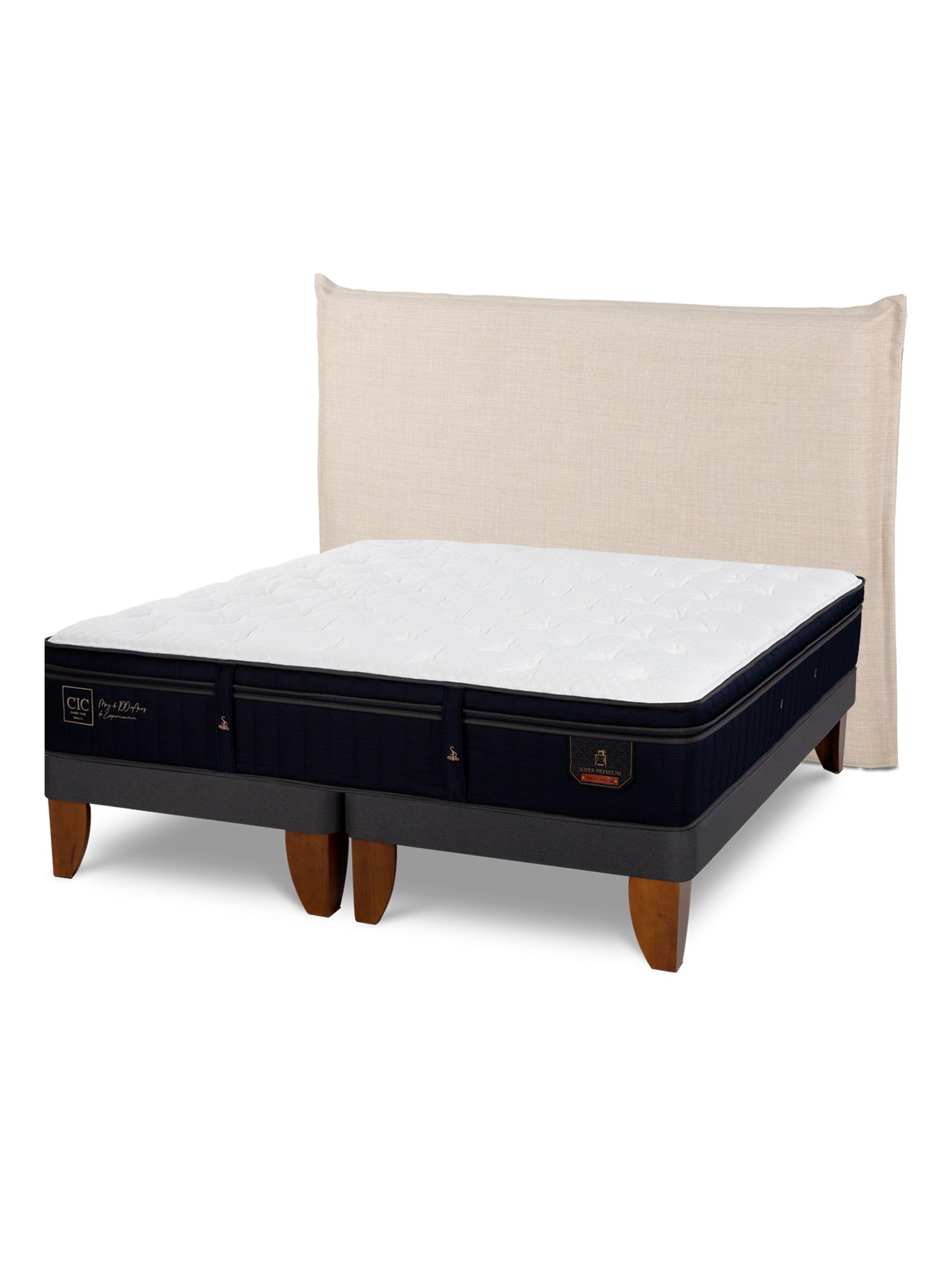 Cama Europea Super Premium 2 Plazas Base Dividida Respaldo Tíber-0