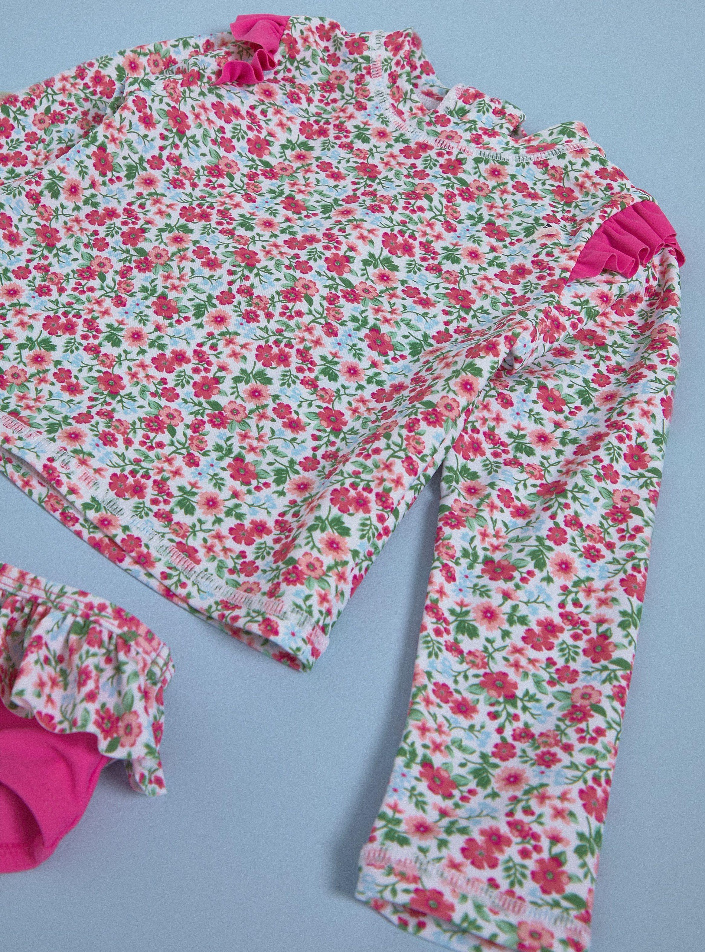 Traje de Baño de Dos Piezas con Vuelos-2