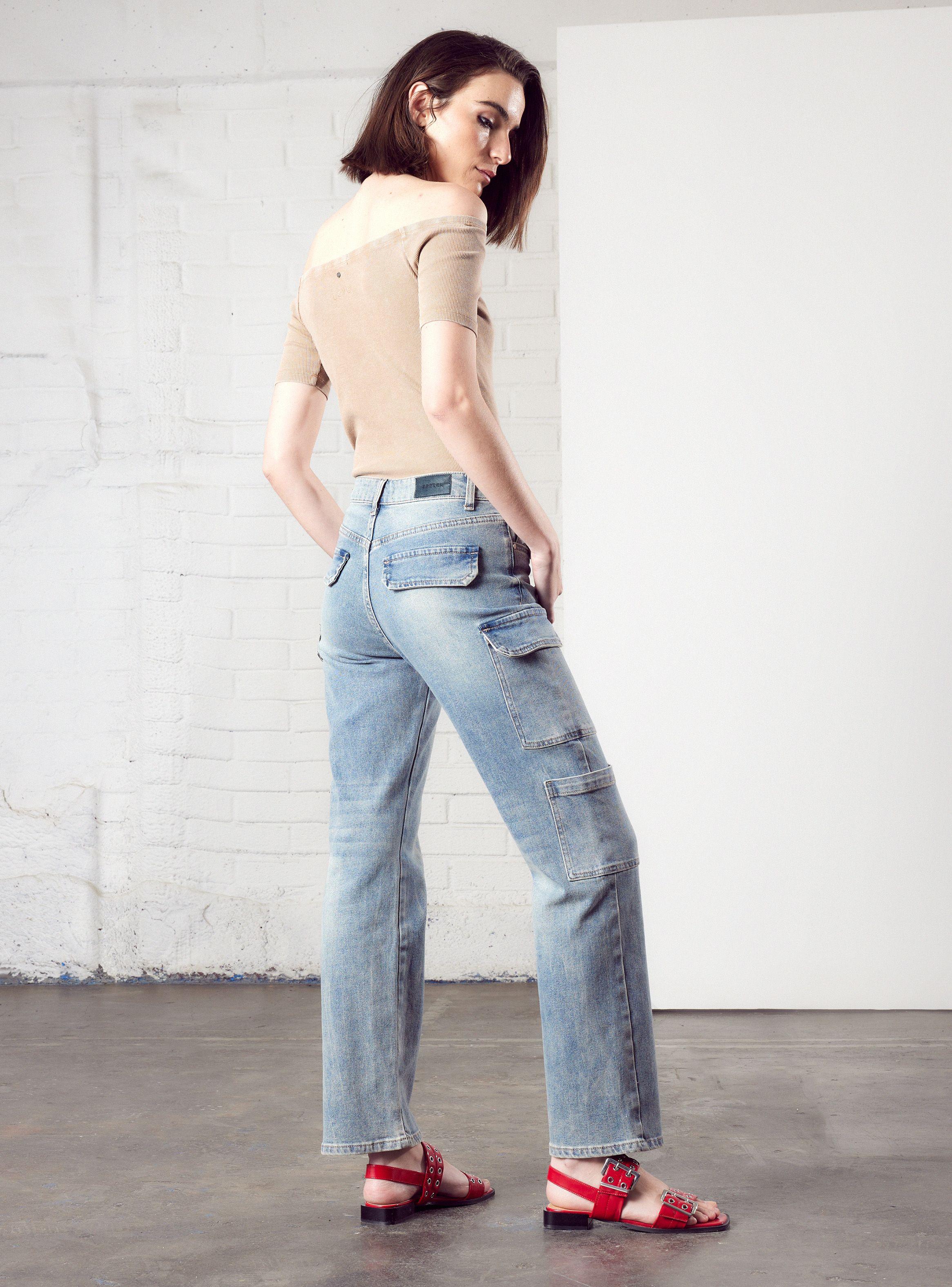 Jeans Cargo Lavado-5