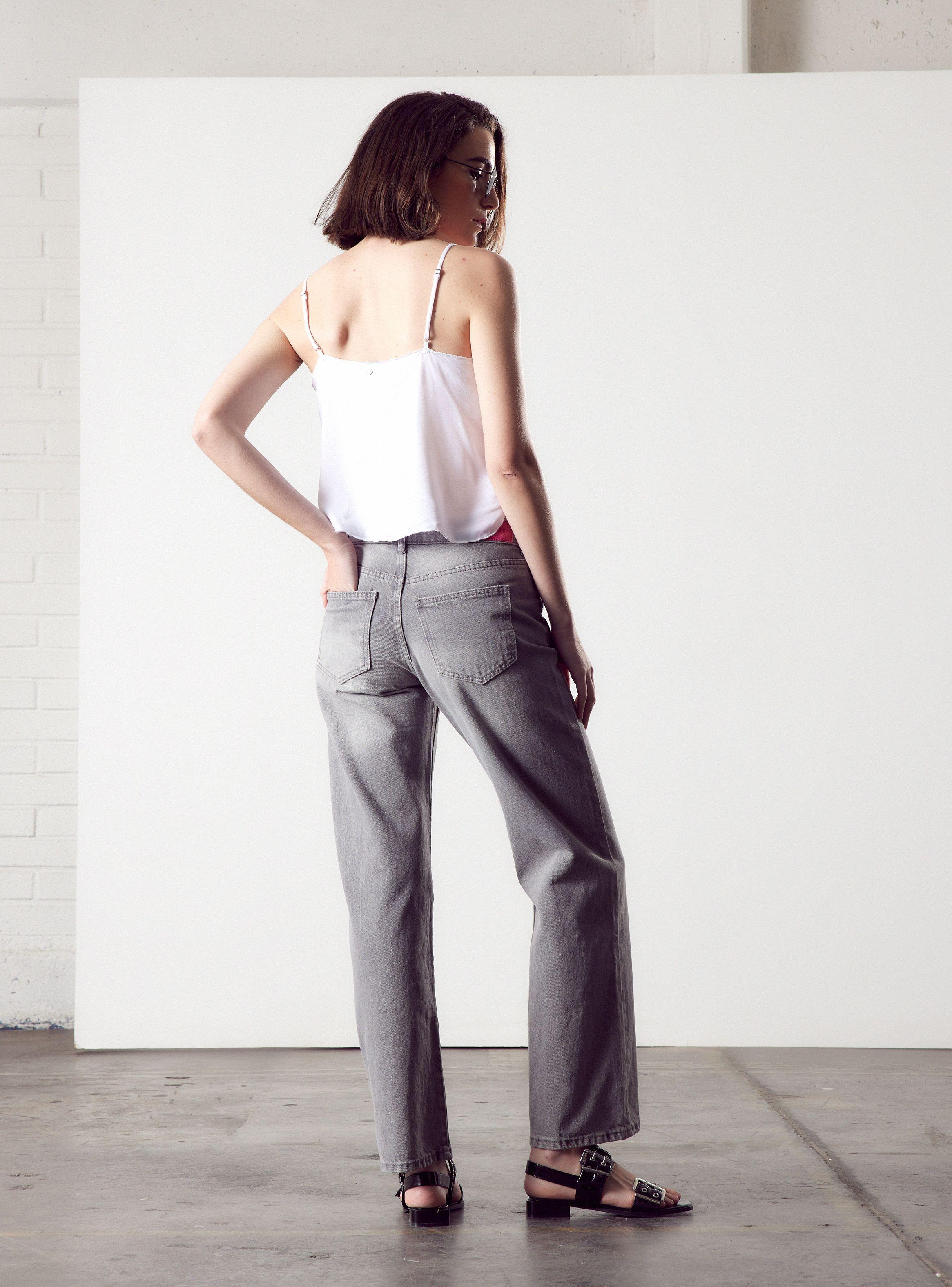 Jeans Wide Leg Bolsillos Frontales-5