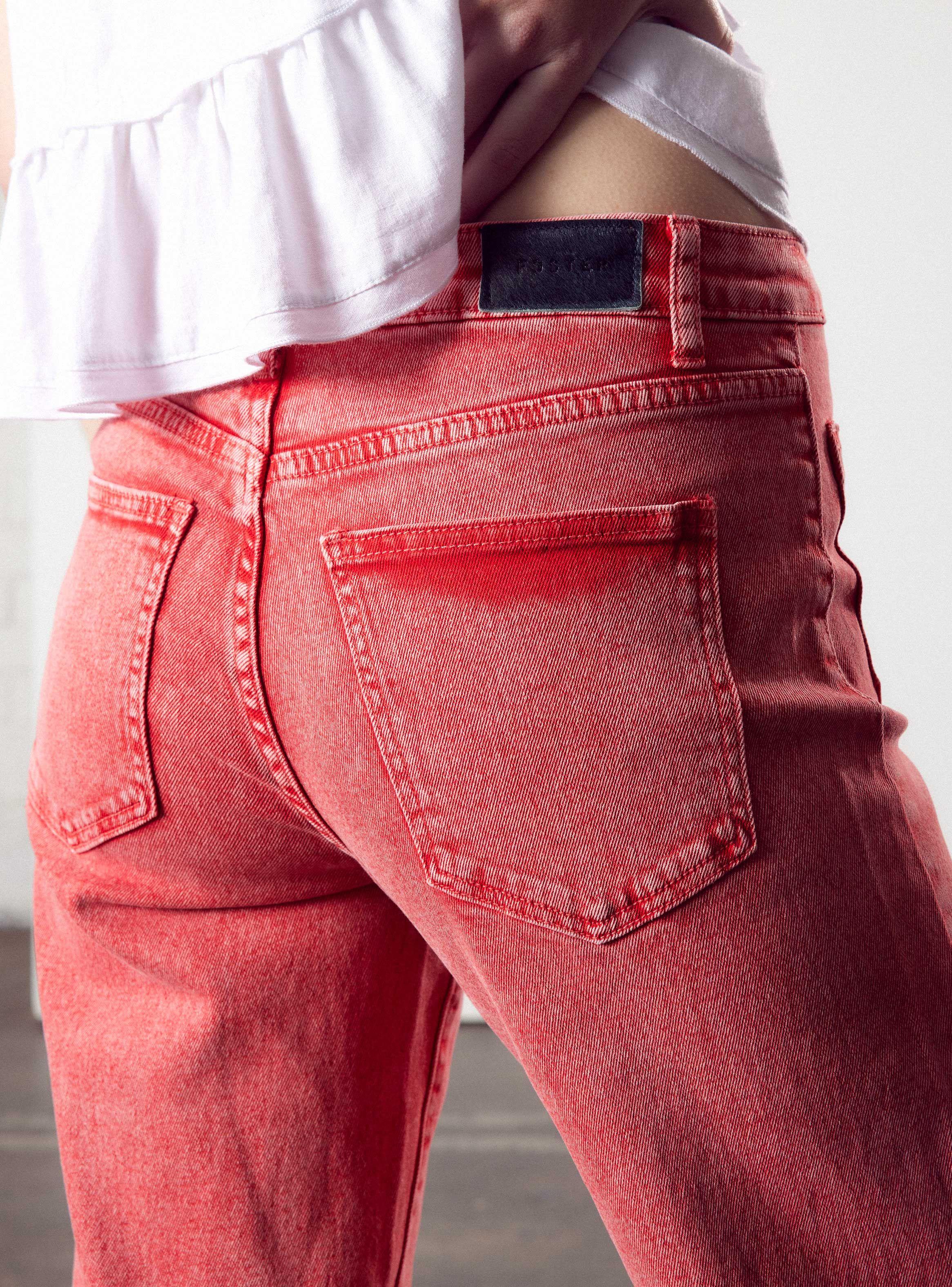 Jeans Wide Leg Color Bolsillos Frontales-3
