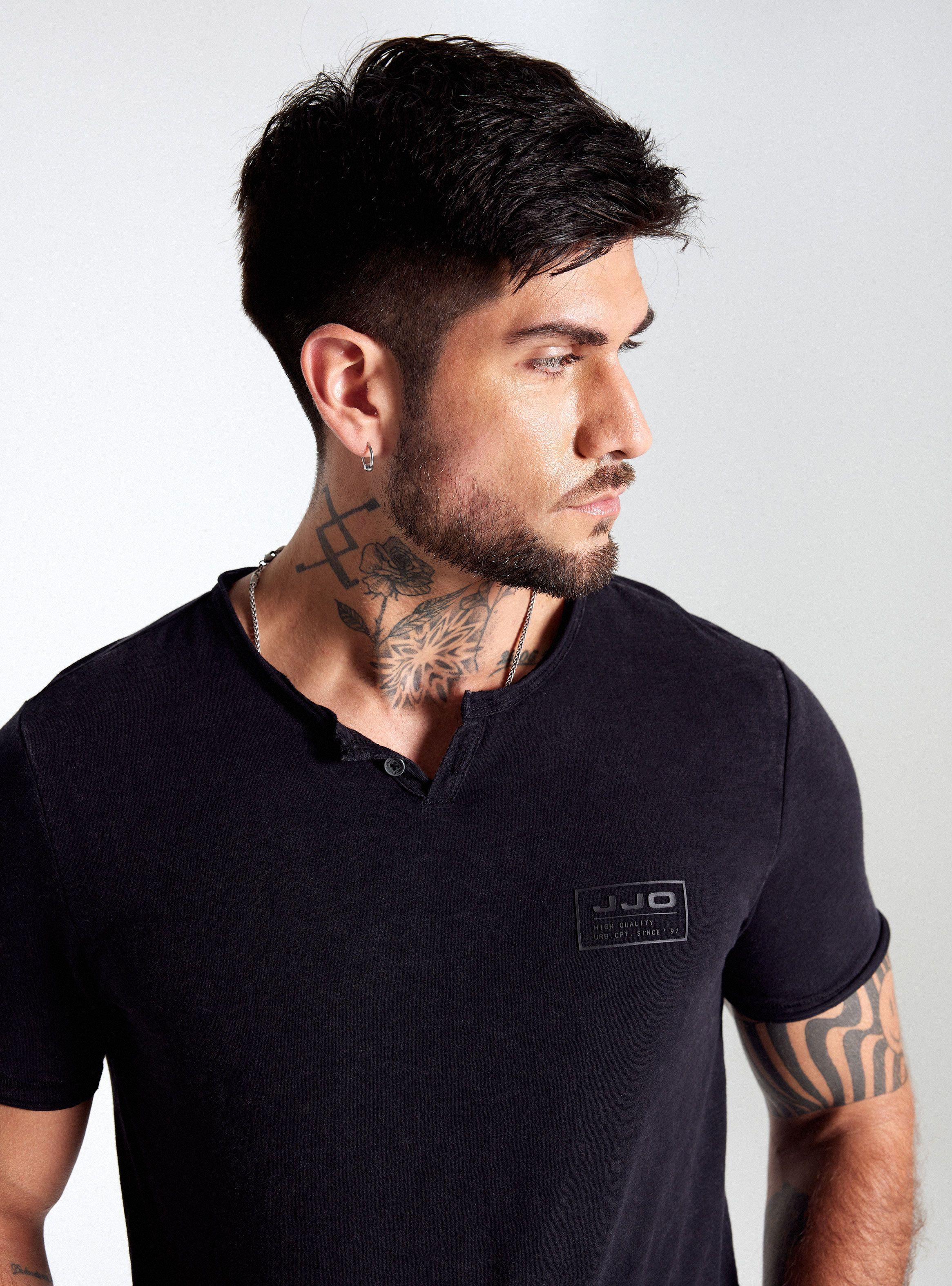 Polera Muscle Fit Soft Acid Wash Botones-2