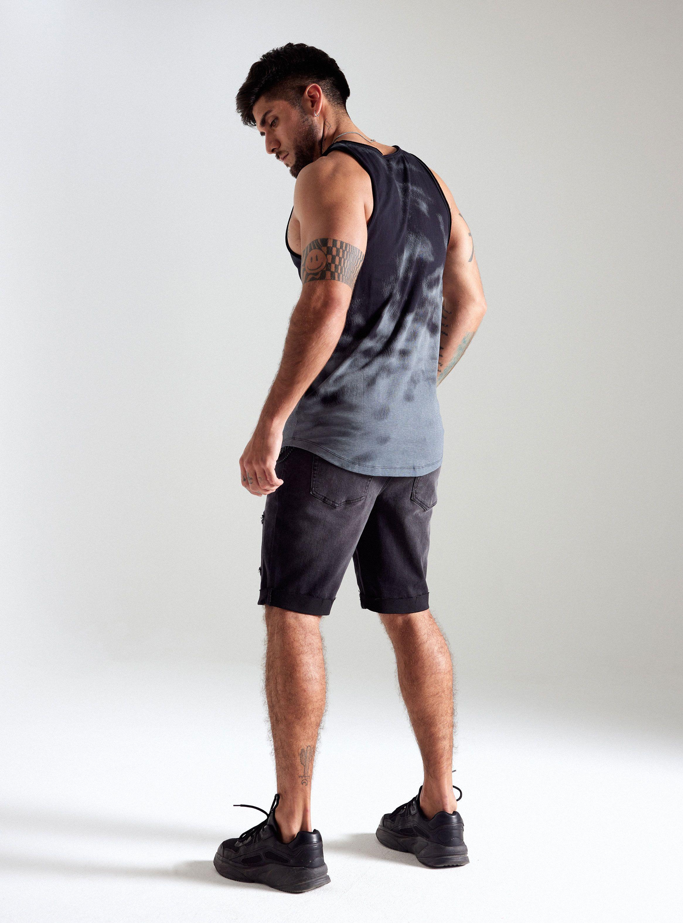 Polera Tank Full Print Gradiente Long Fit-5