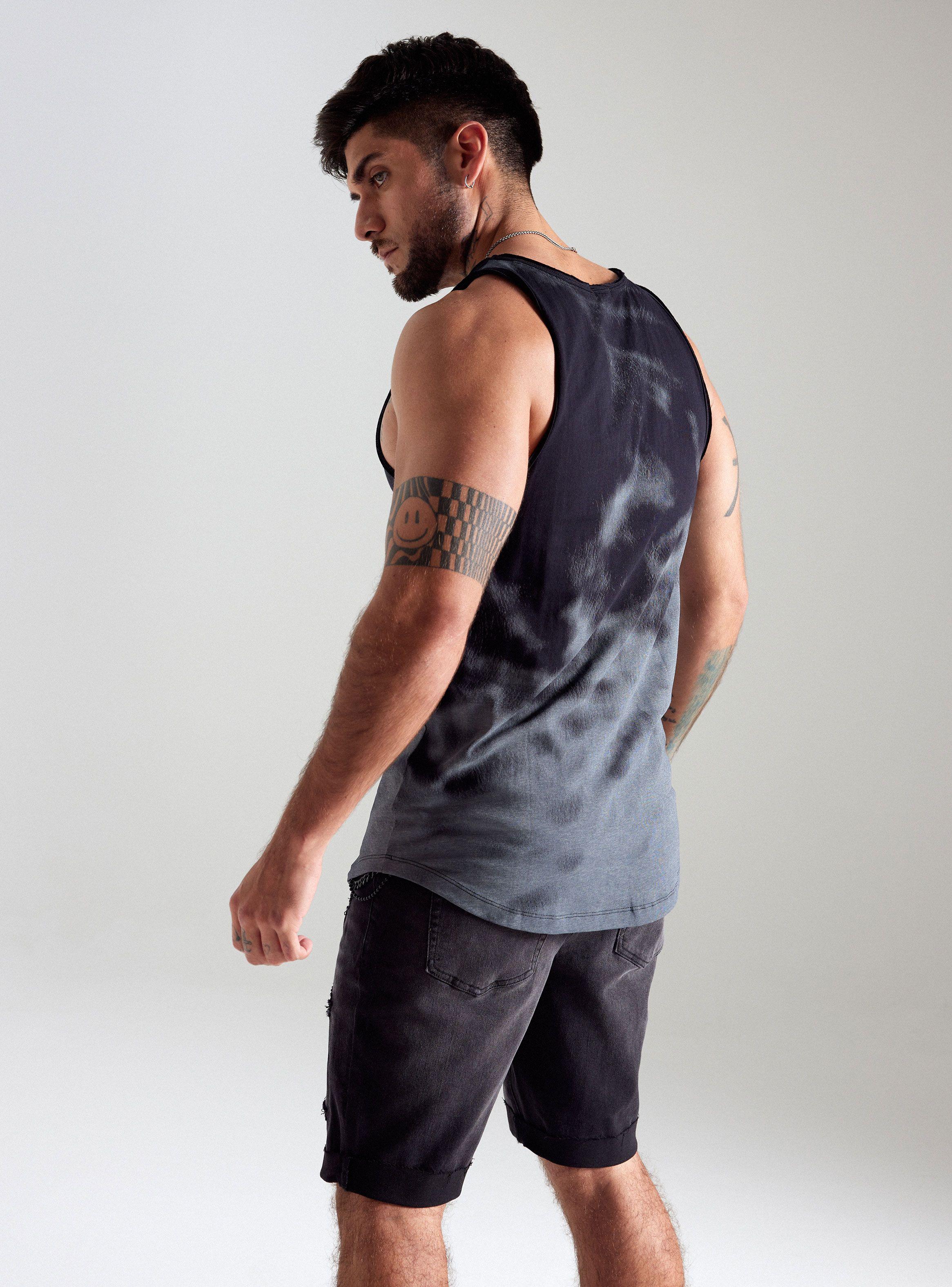 Polera Tank Full Print Gradiente Long Fit-1