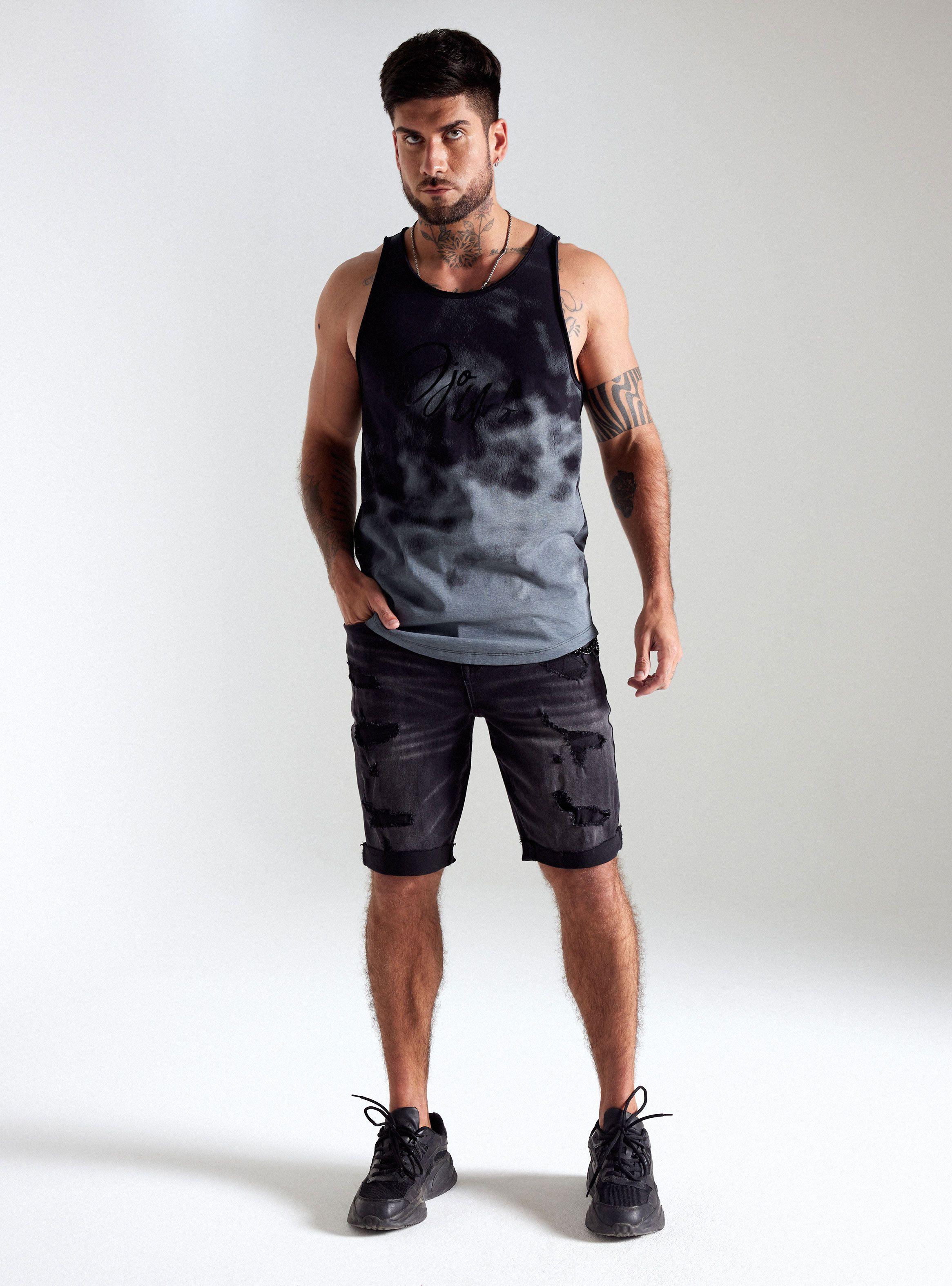 Polera Tank Full Print Gradiente Long Fit-4
