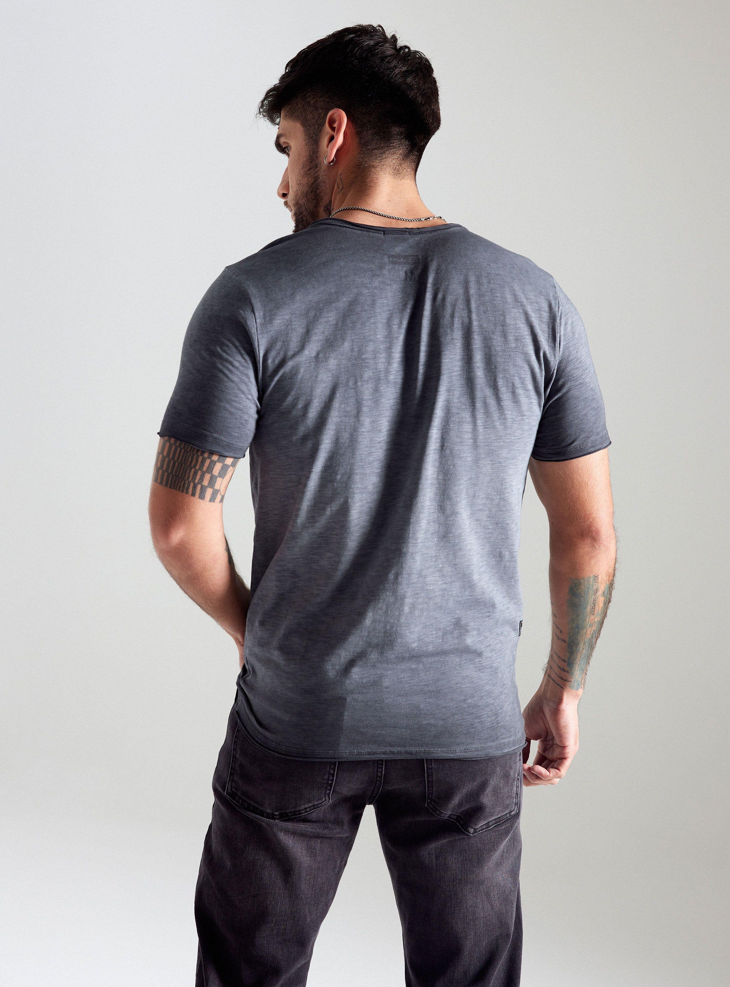 Polera Cuello Botones Dirty Wash-1