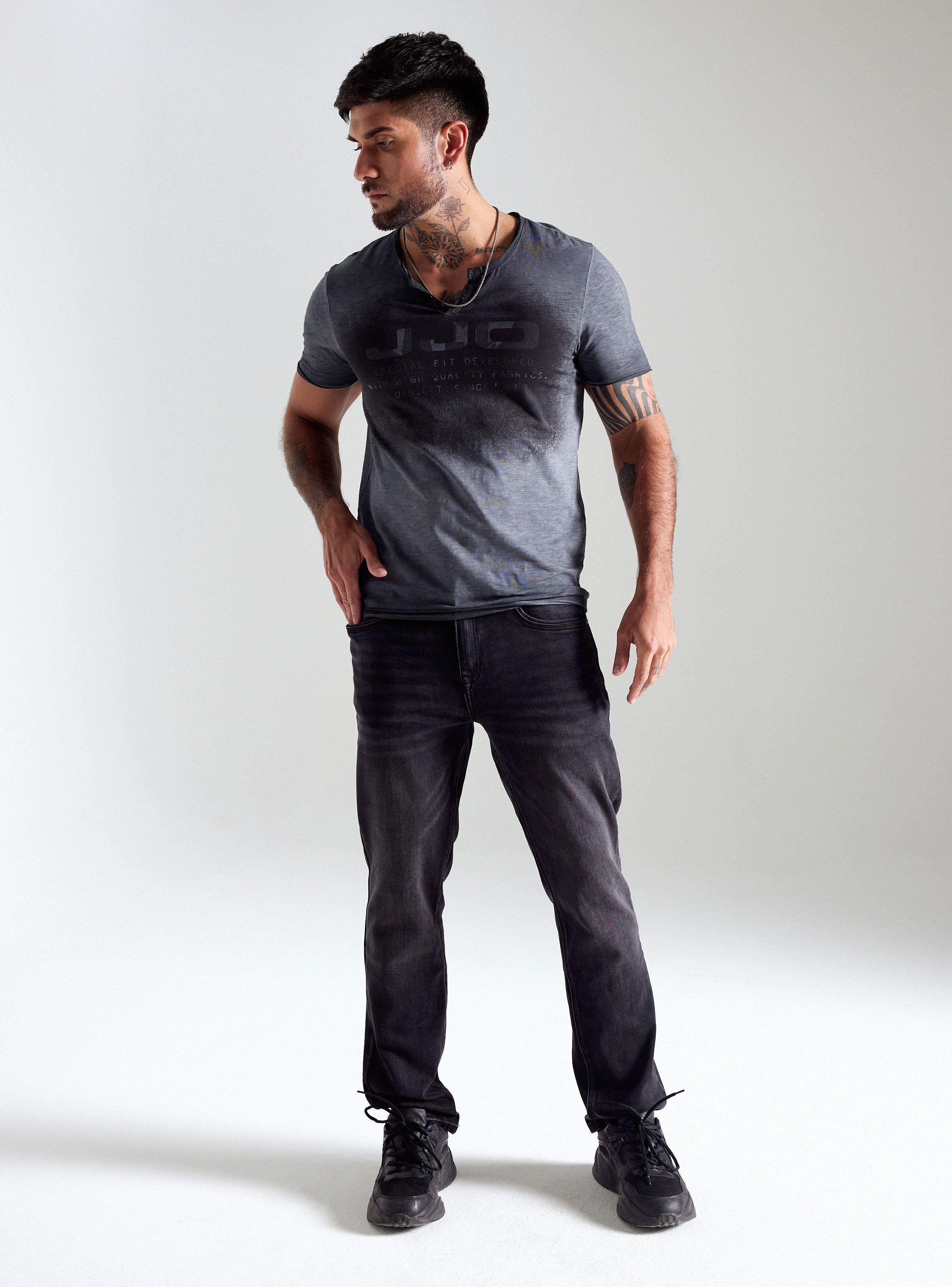 Polera Cuello Botones Dirty Wash-4
