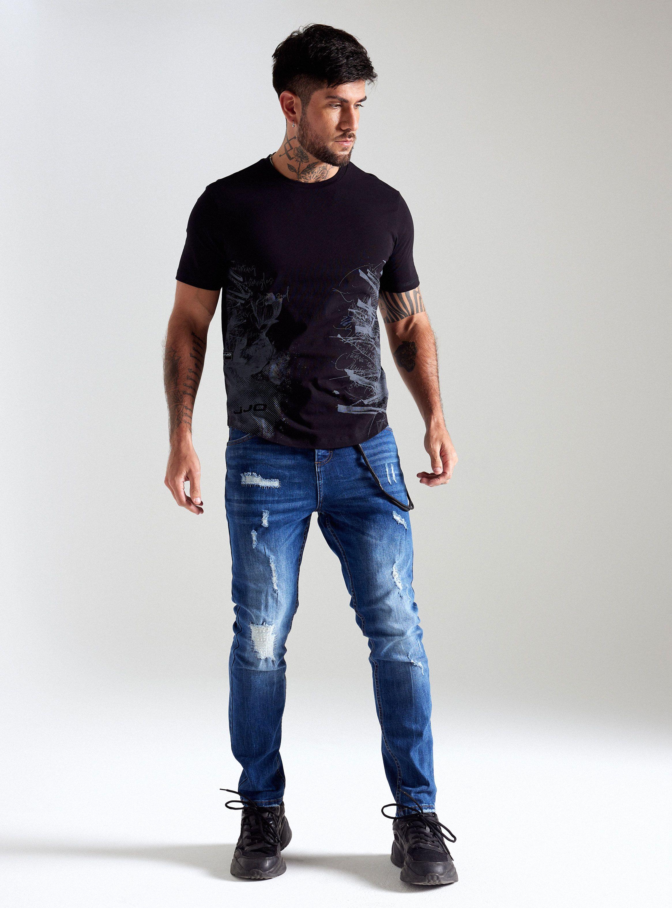 Polera Long Fit Print Localizados-4