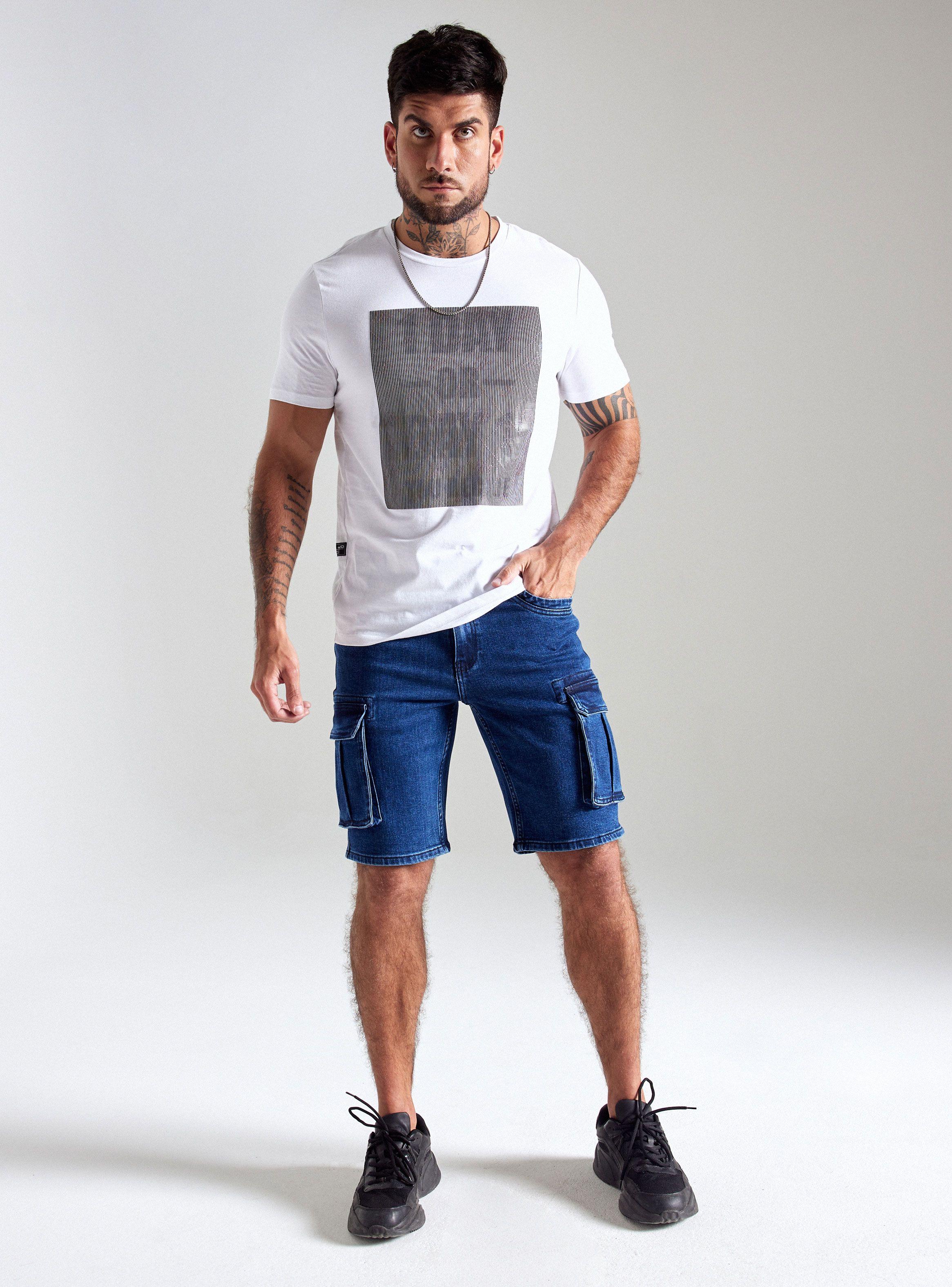 Bermuda Estilo Cargo Slim Fit-4