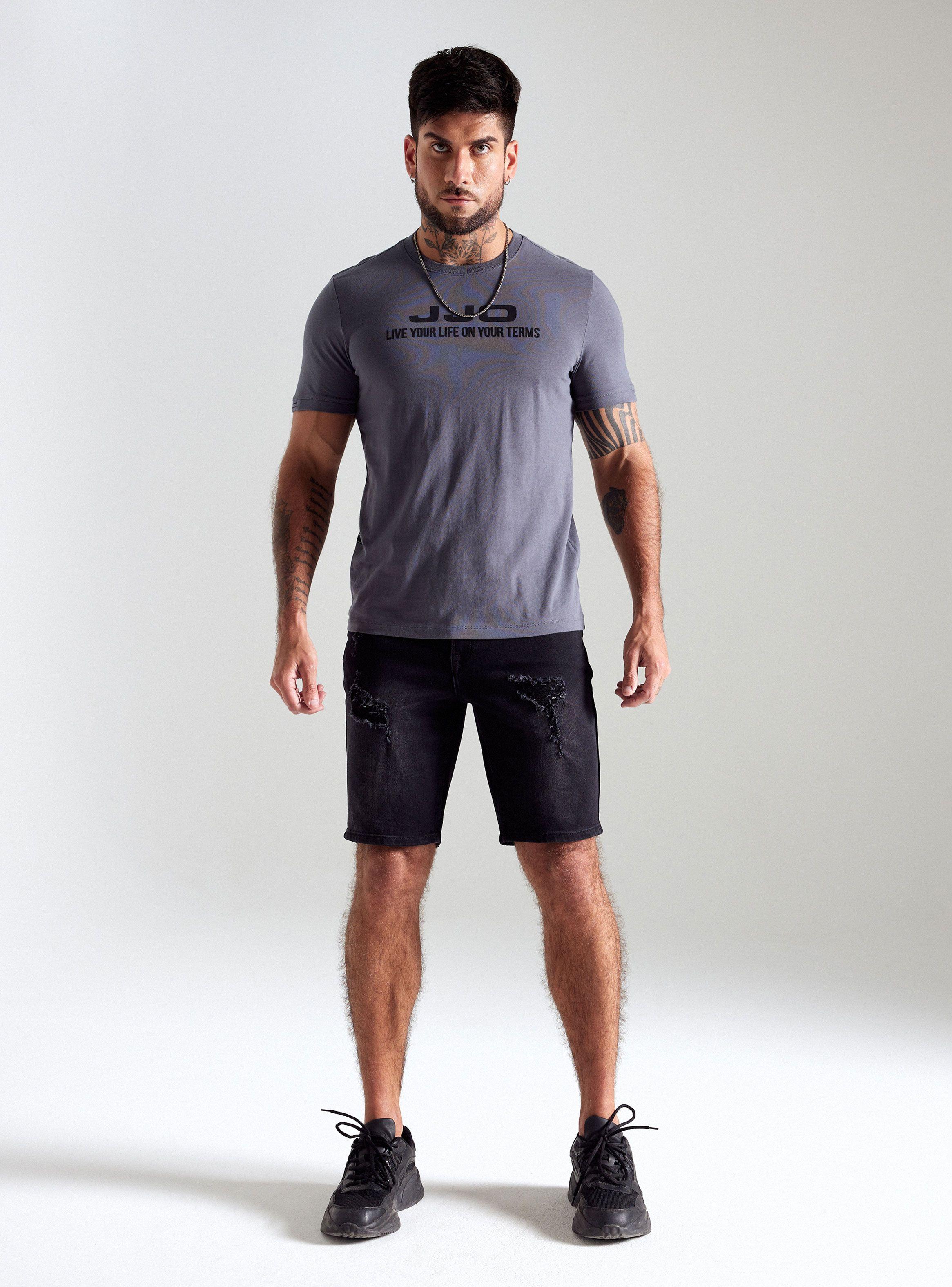 Short Desgastado Roturas Grandes-4