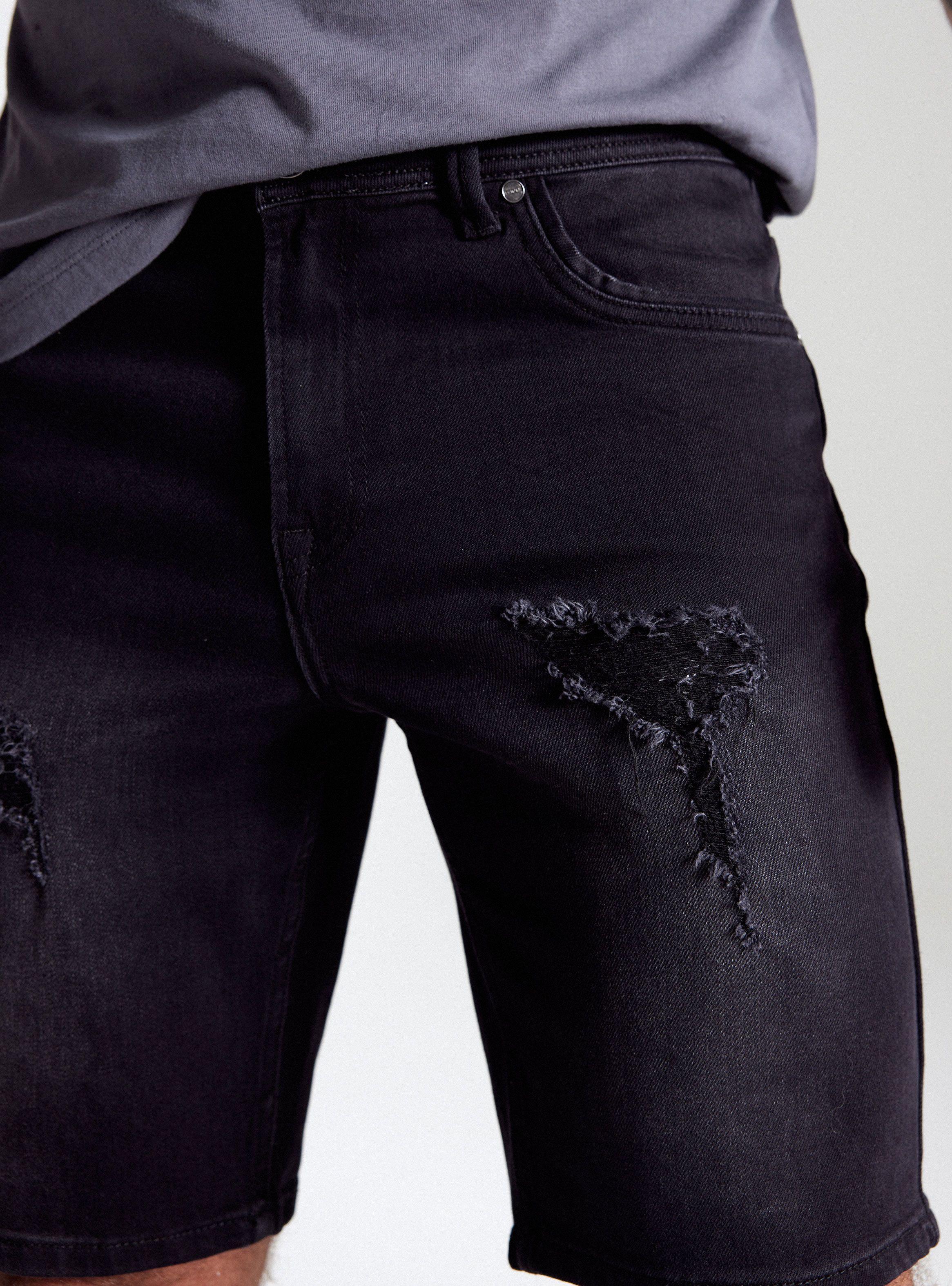 Short Desgastado Roturas Grandes-2