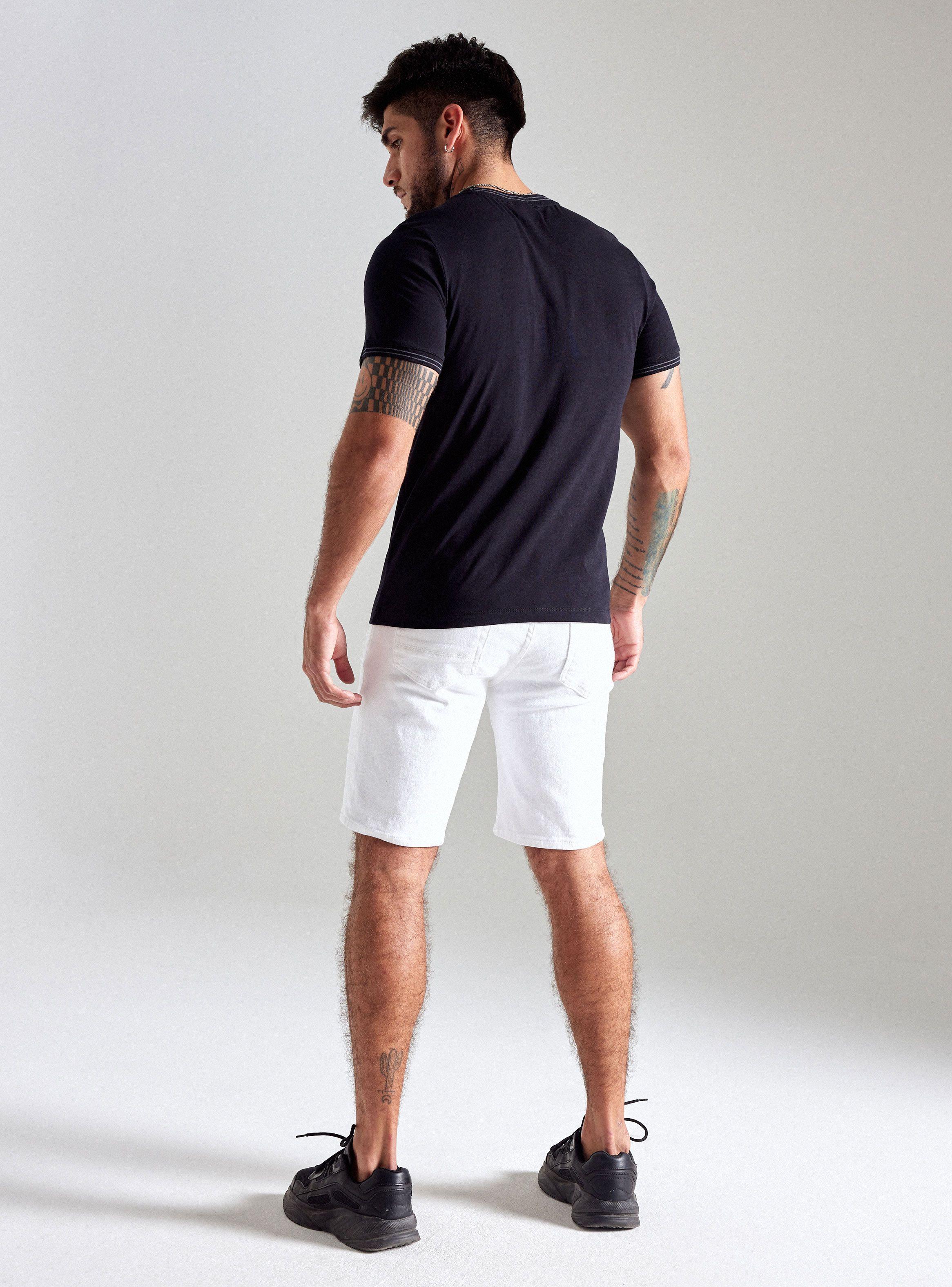 Short Desgastado Grandes Roturas-5