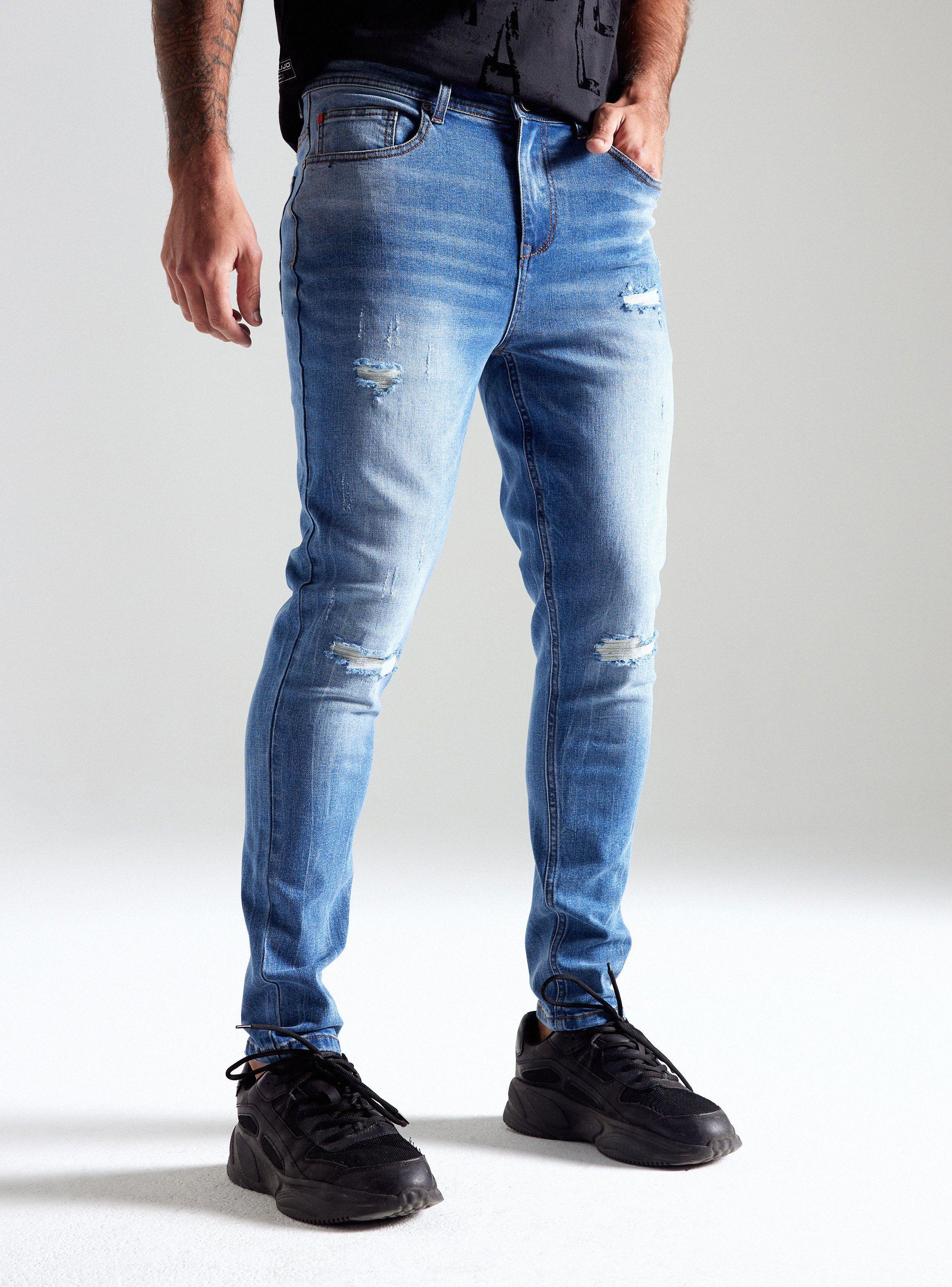 Jeans Roturas Parche Medio-0