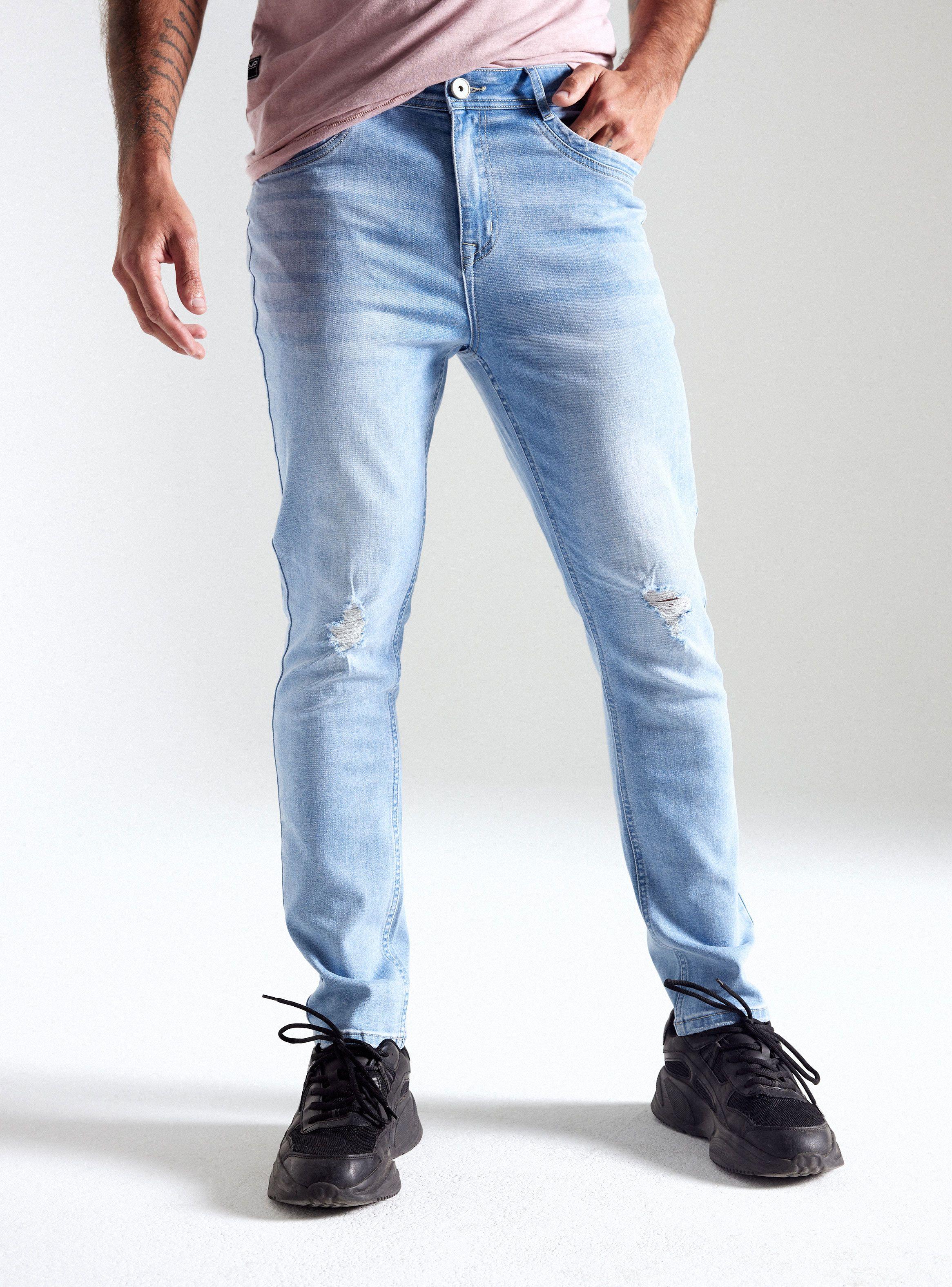 Jeans Lavado Fuerte Rasguños-0