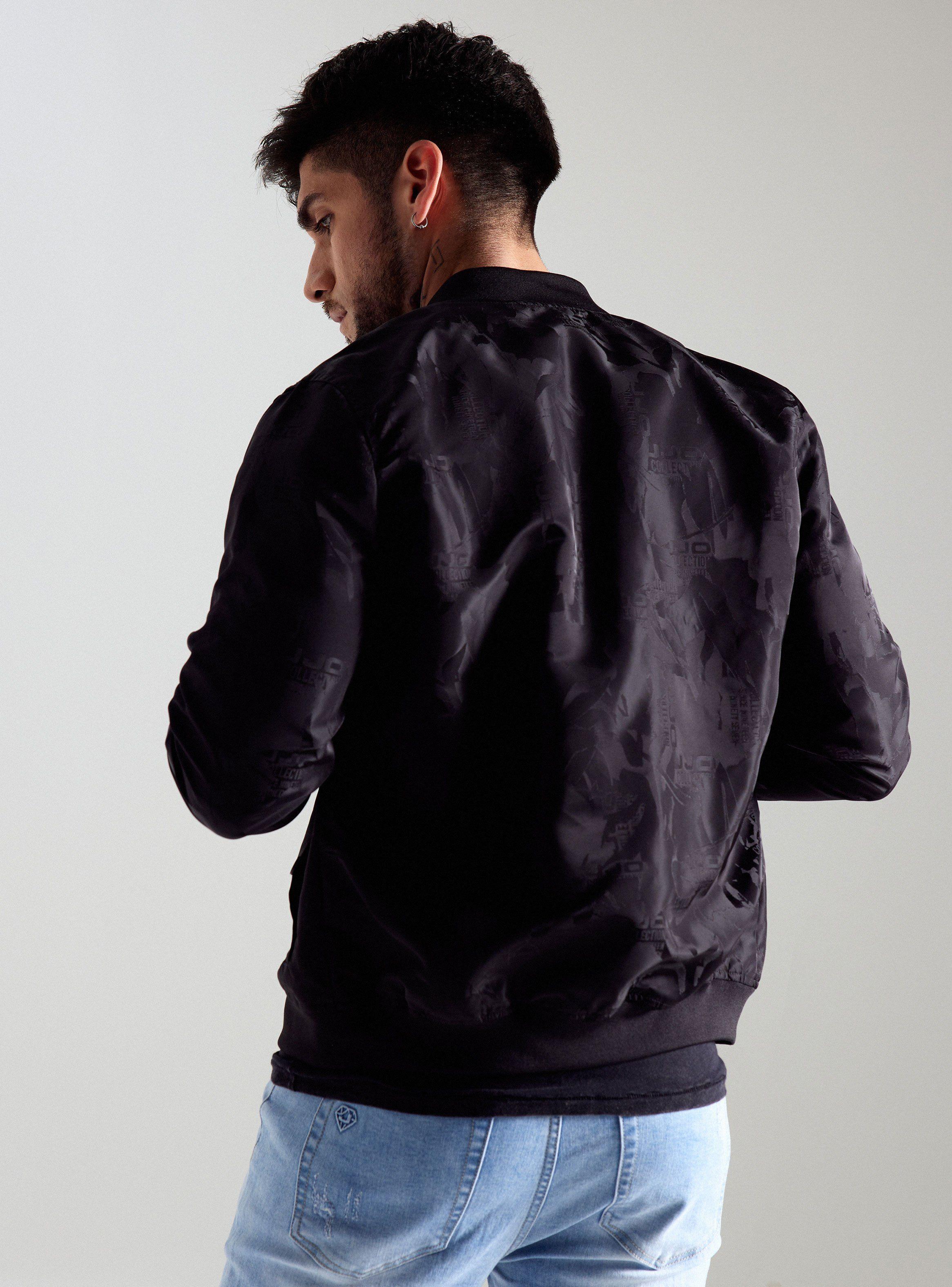 Chaqueta Delgada Bomber Tejido Jacquard-1