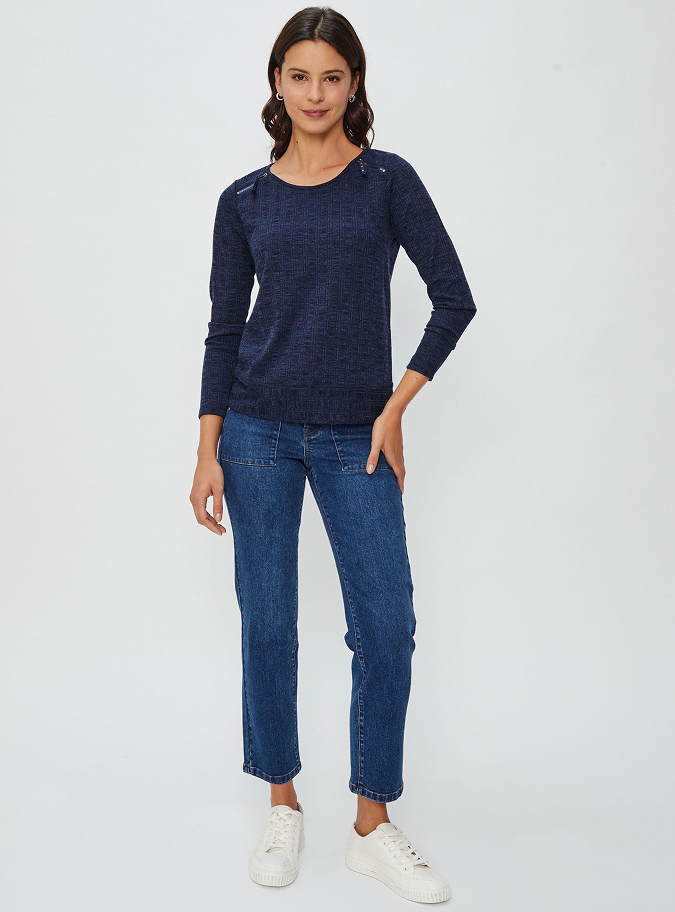Polera Cuello Redondo con Detalles Zip-3