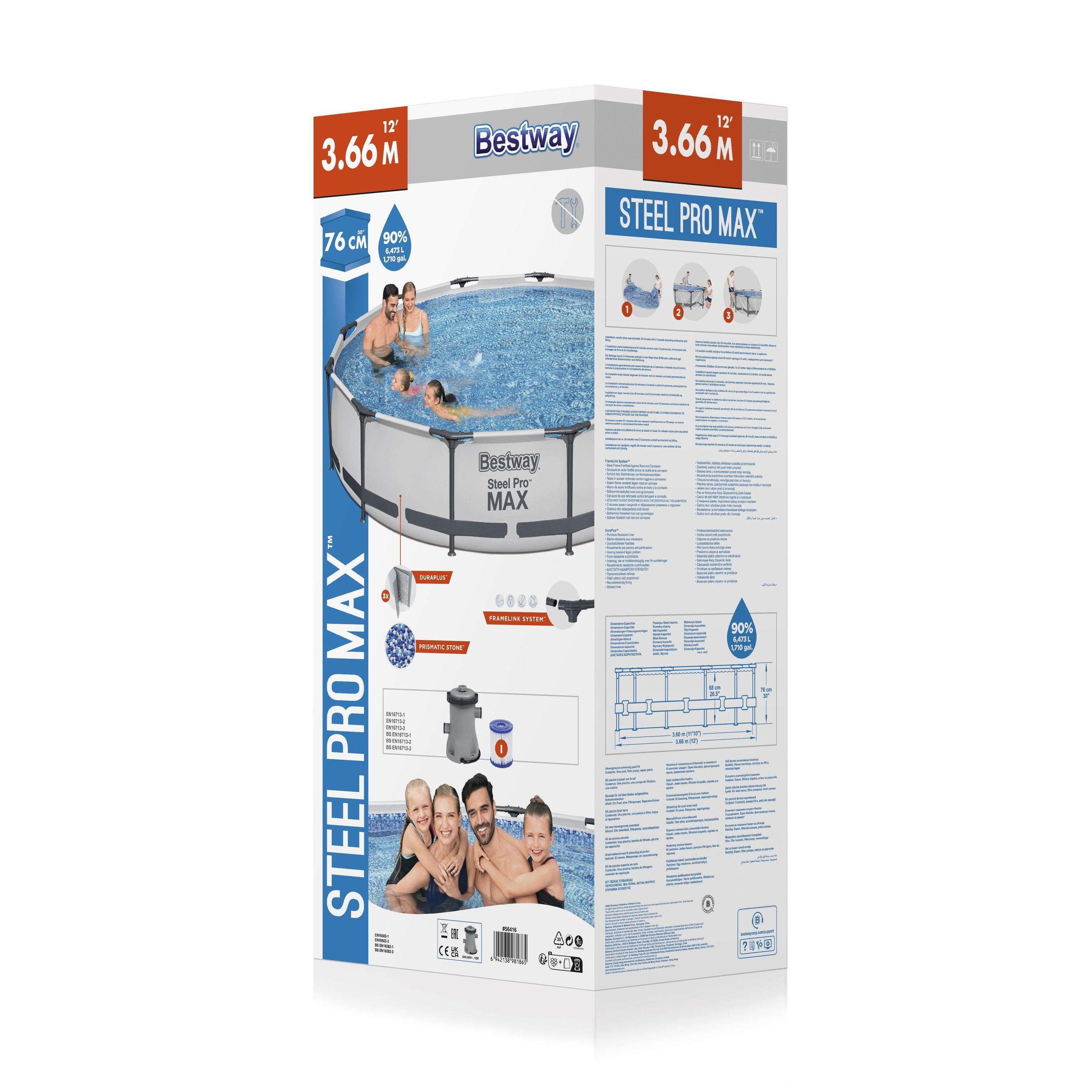 Conjunto de Piscina Desmontable Steel Pro MAX 3.66 m x 76 cm-5