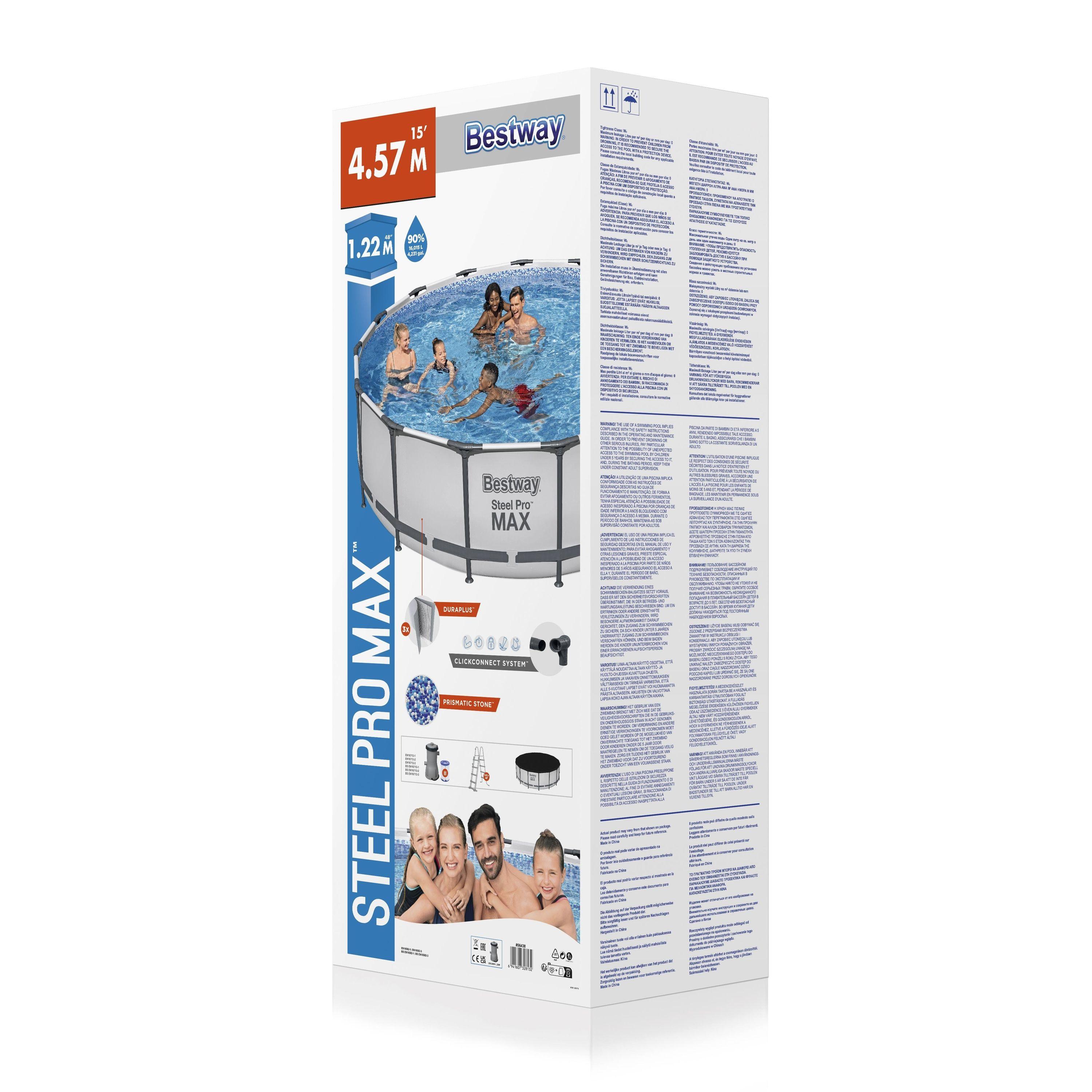 Conjunto de Piscina Desmontable Steel Pro MAX 4.57 m x 1.22 m-6