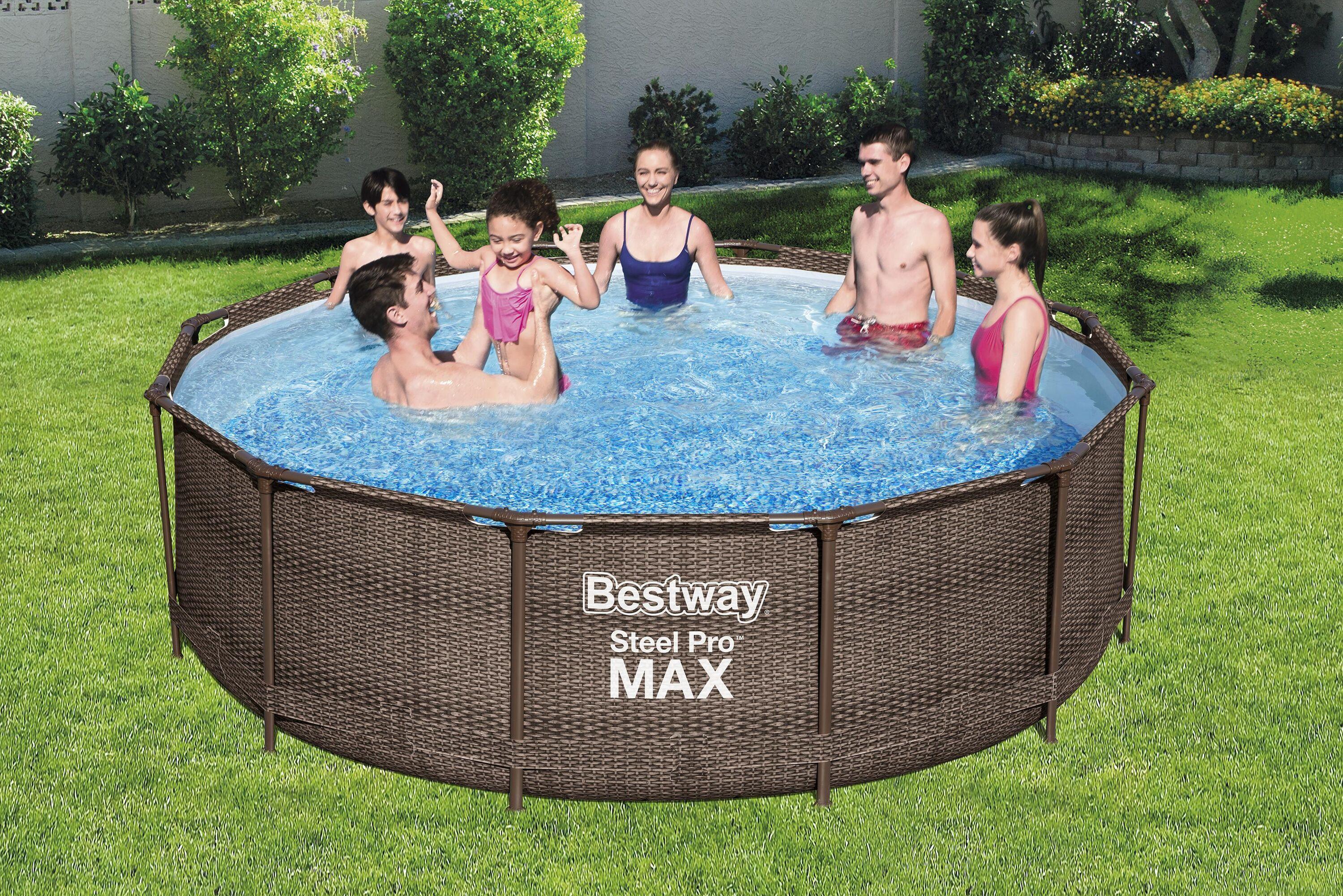 Conjunto de Piscina Redonda Desmontable Steel Pro MAX 3.66m x 1.00 m-1