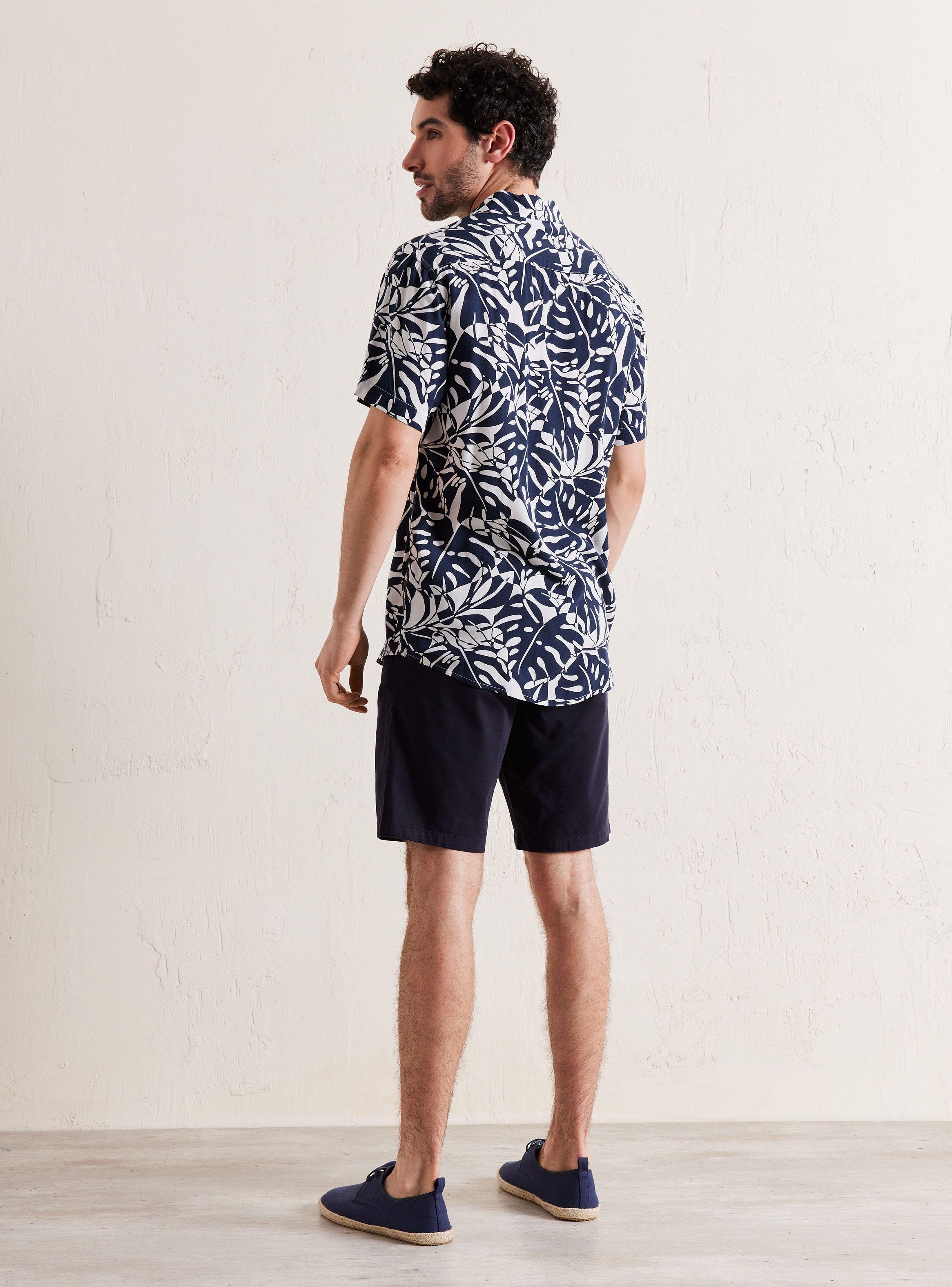 Camisa de Vestir Manga Corta Viscosa Diseños-5