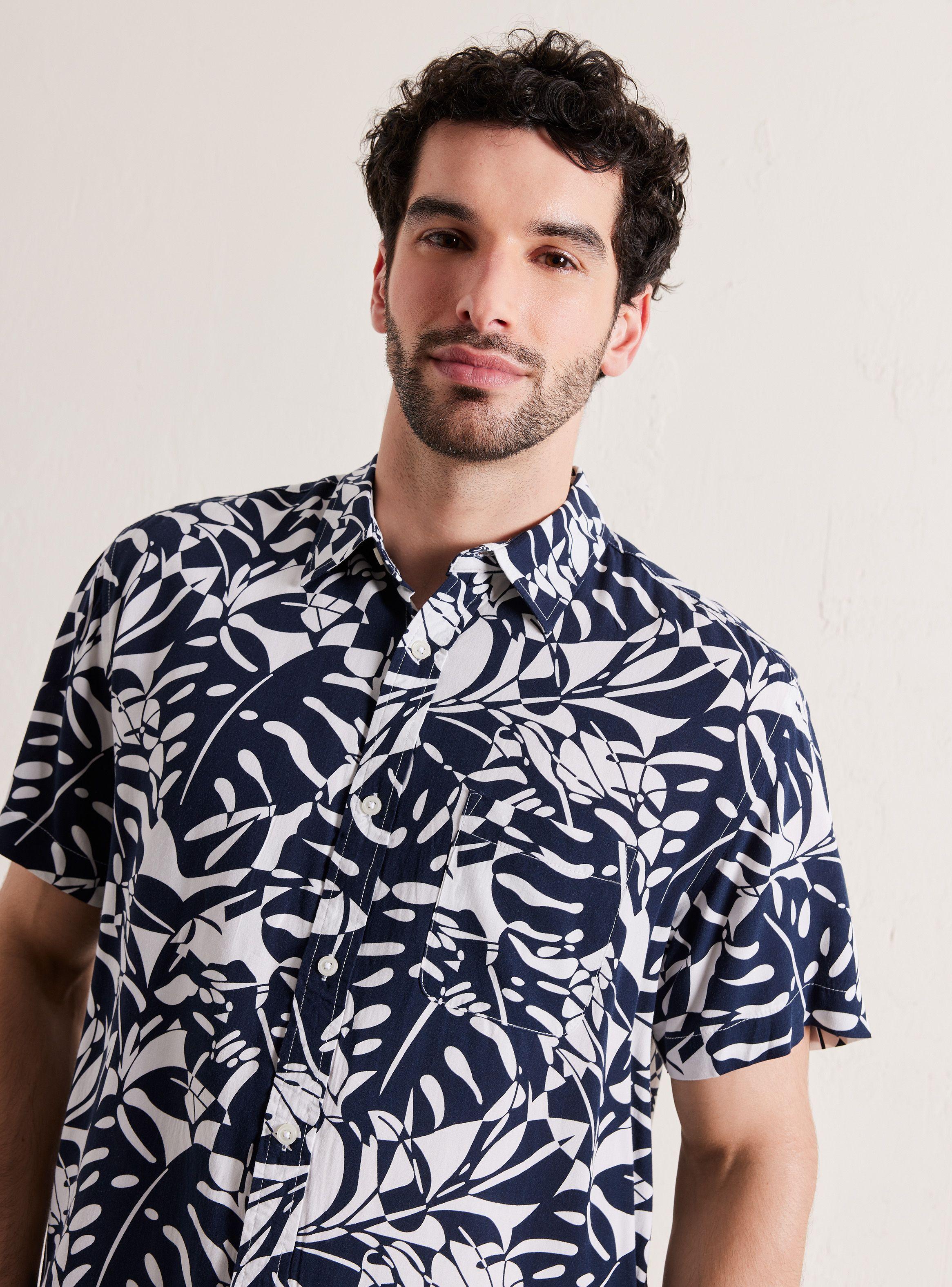 Camisa de Vestir Manga Corta Viscosa Diseños-2
