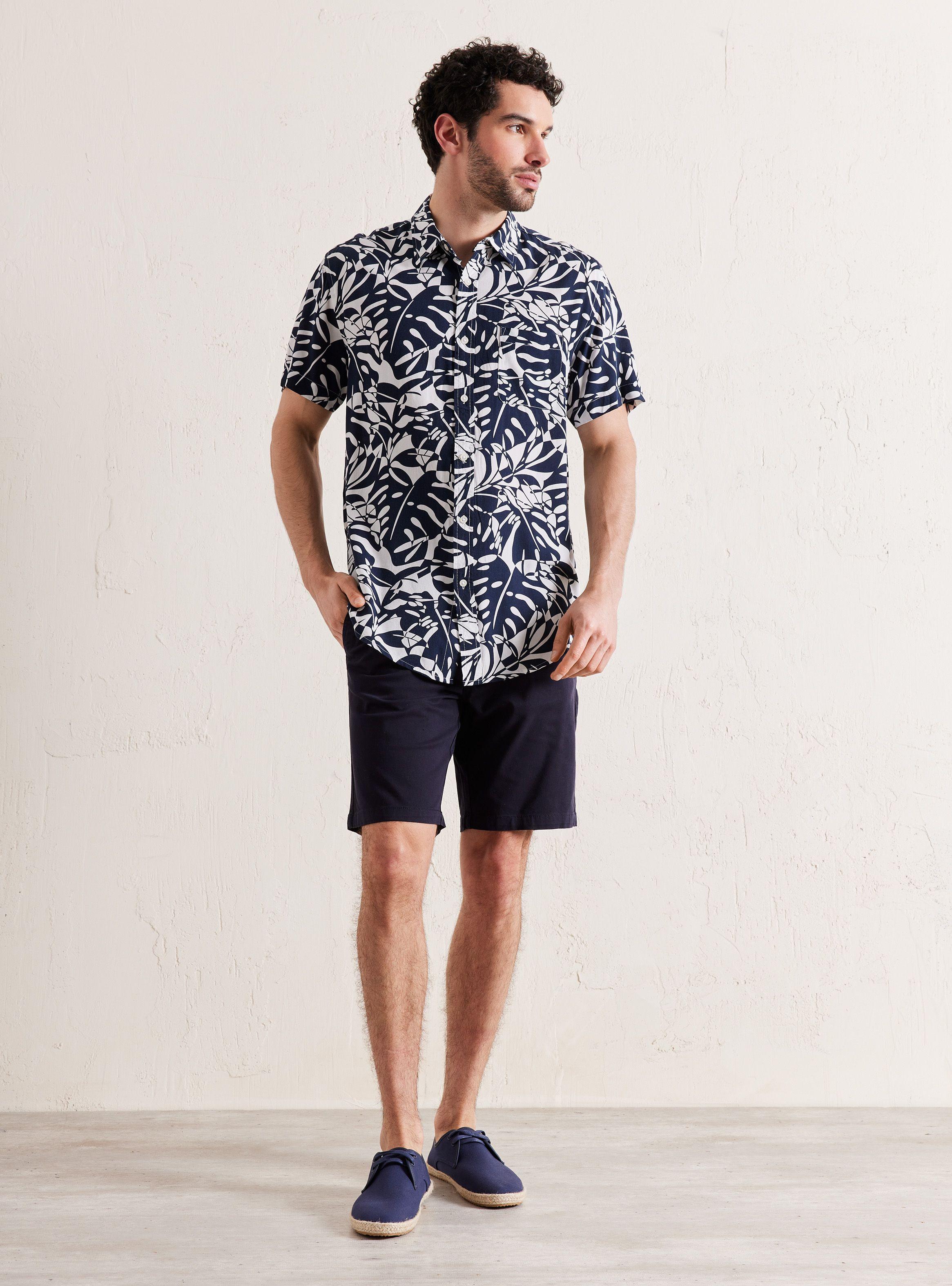 Camisa de Vestir Manga Corta Viscosa Diseños-4