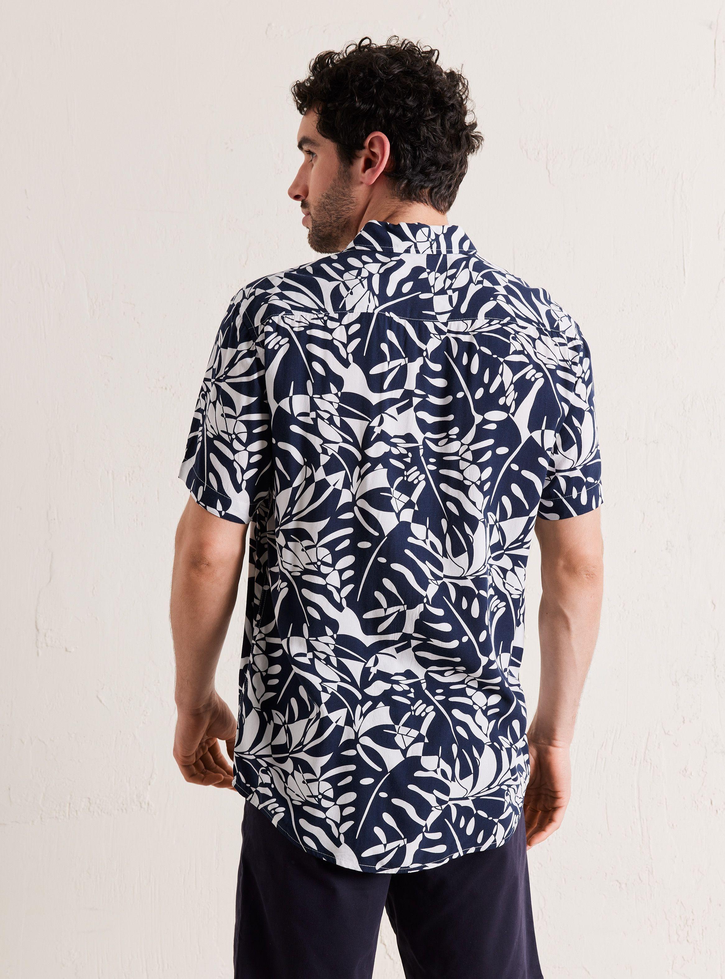 Camisa de Vestir Manga Corta Viscosa Diseños-1