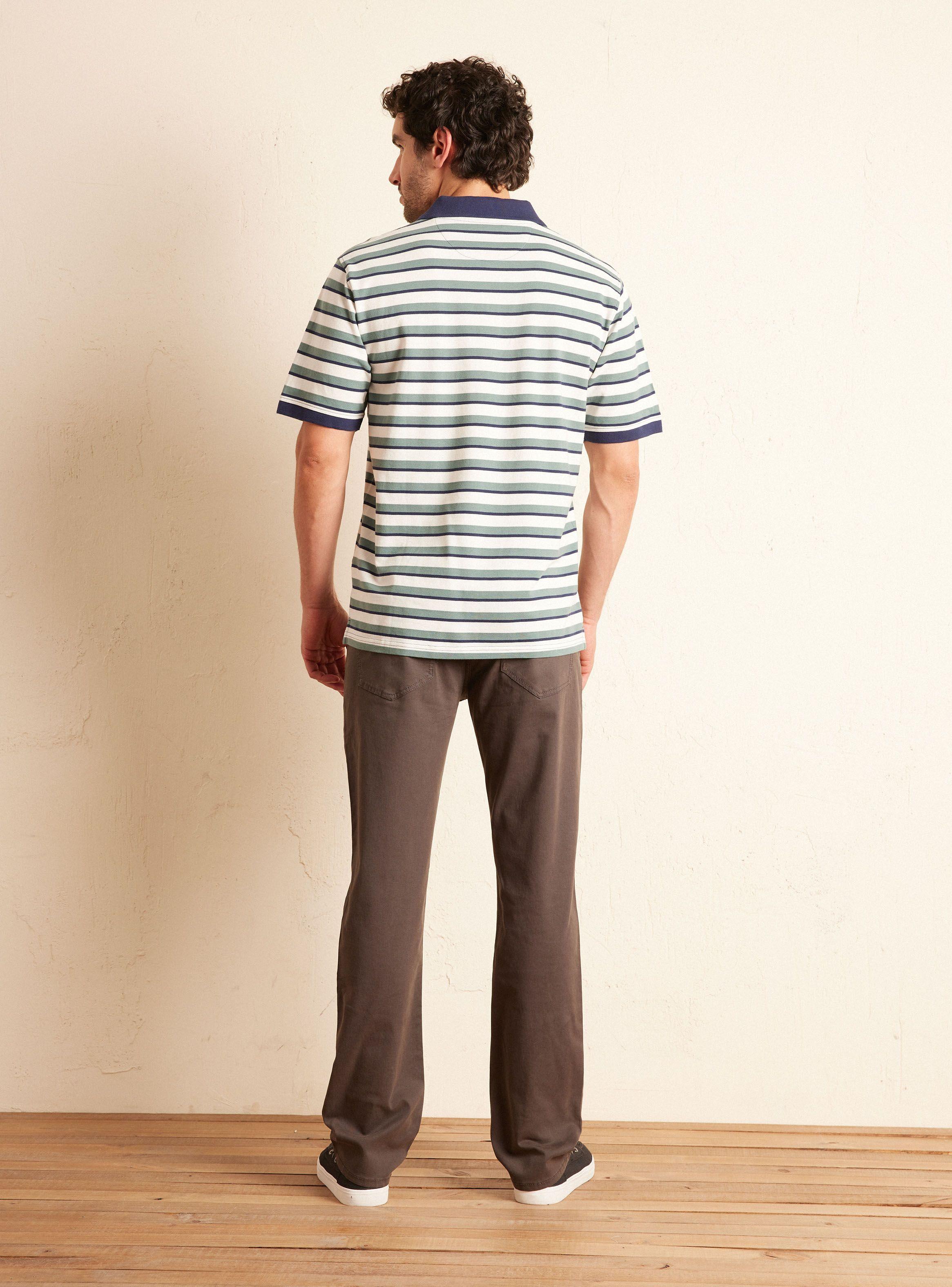 Polera Cuello Polo Piqué Rayas-5
