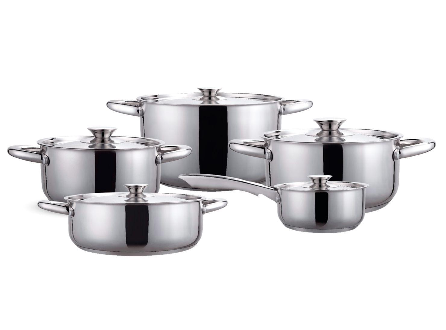 Batería de Cocina 10 Piezas Acero-0