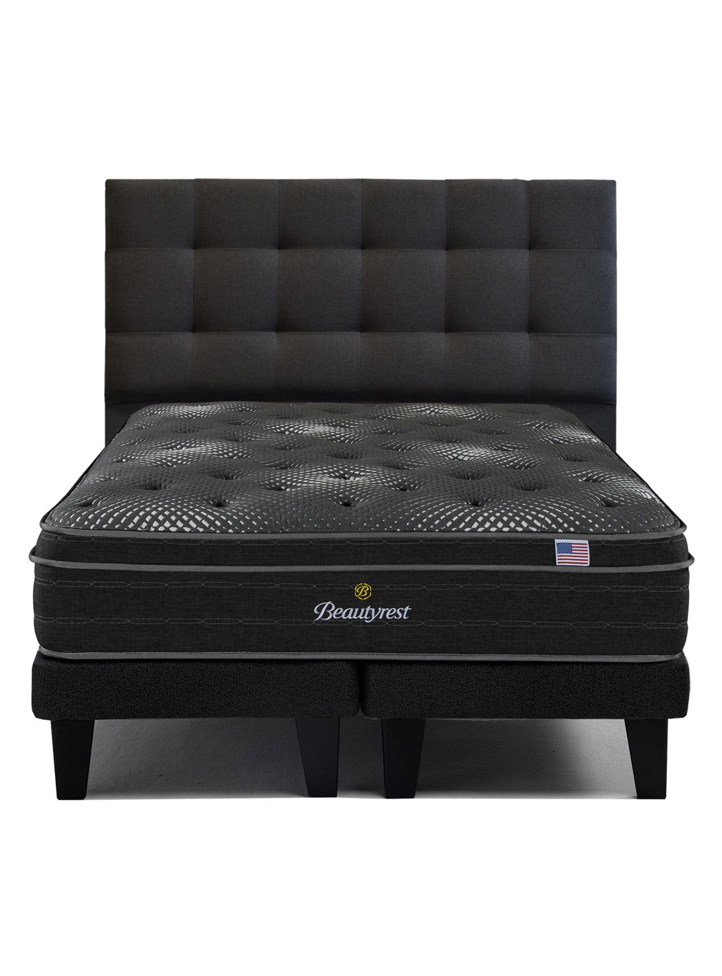 Cama Europea Platinum 2 Plazas + Respaldo Tignes Marengo-0