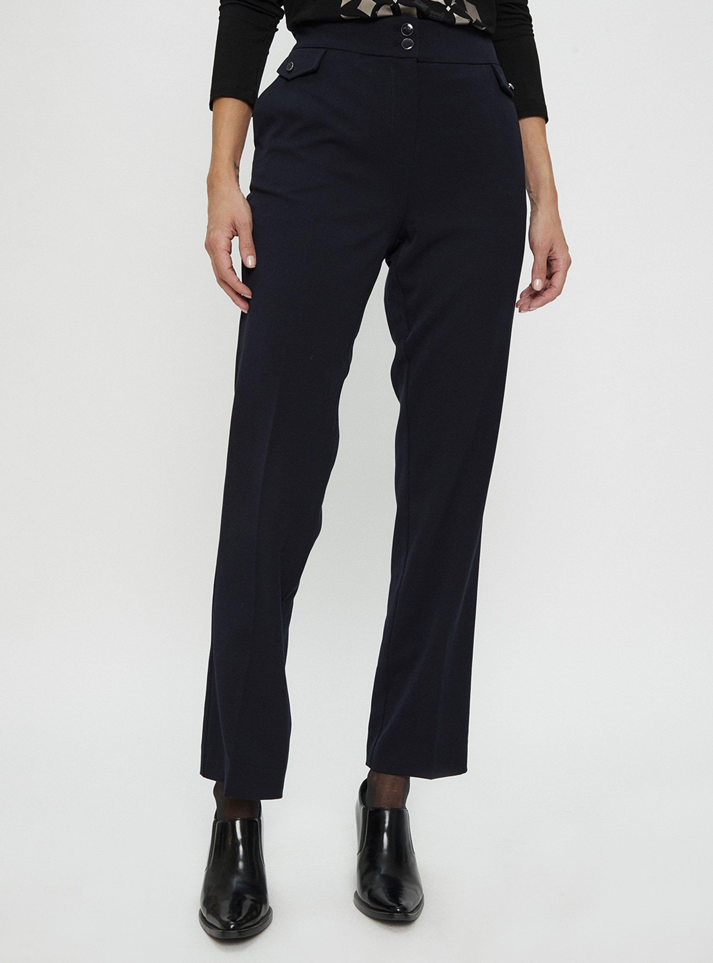 Pantalón Recto Formal Con Pretina Ancha-0