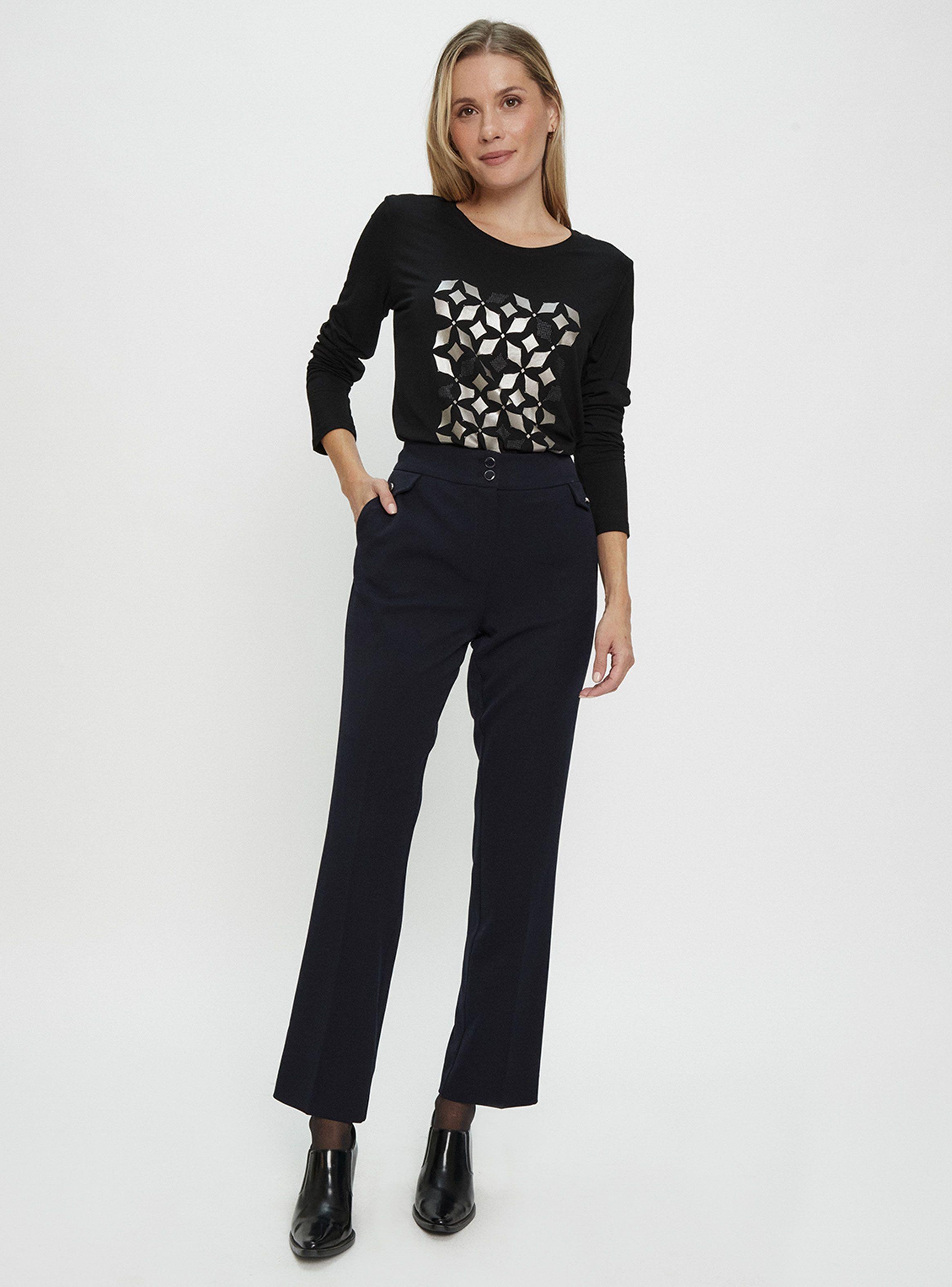 Pantalón Recto Formal Con Pretina Ancha-3