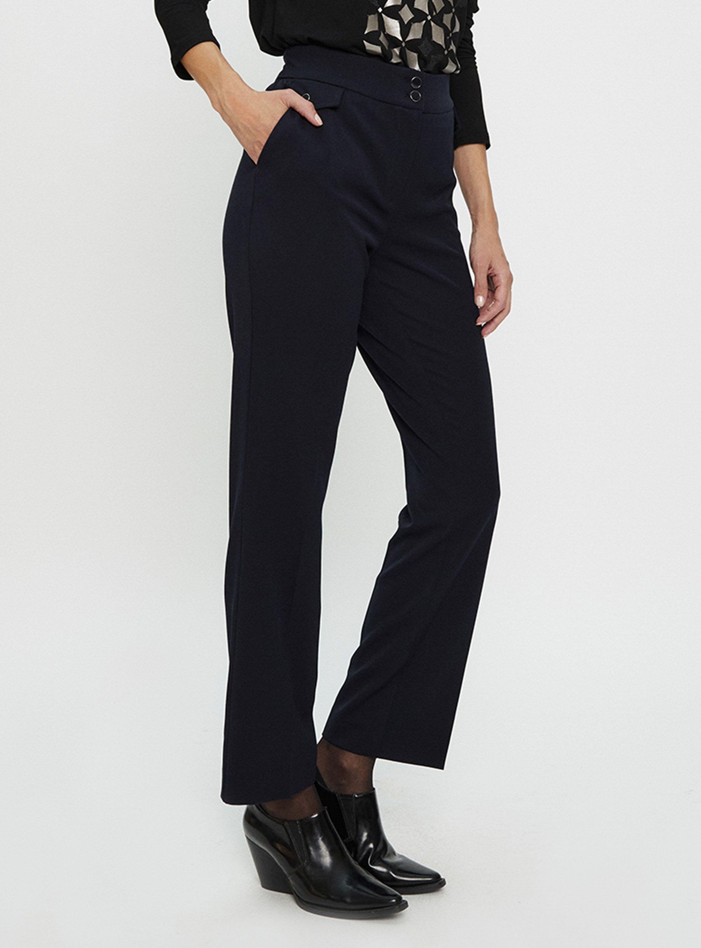 Pantalón Recto Formal Con Pretina Ancha-2