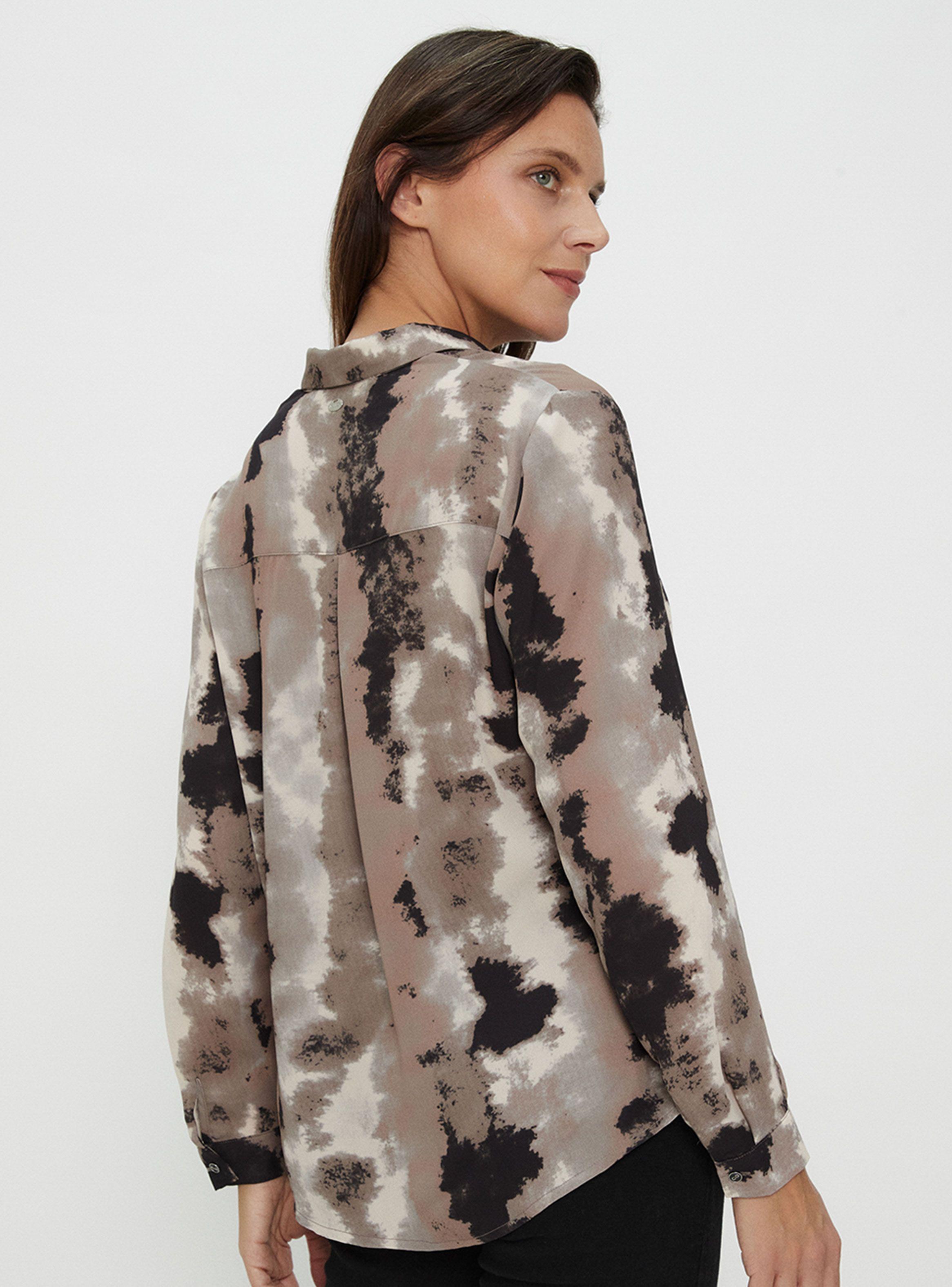 Blusa Cuello Camisero Estampada-1