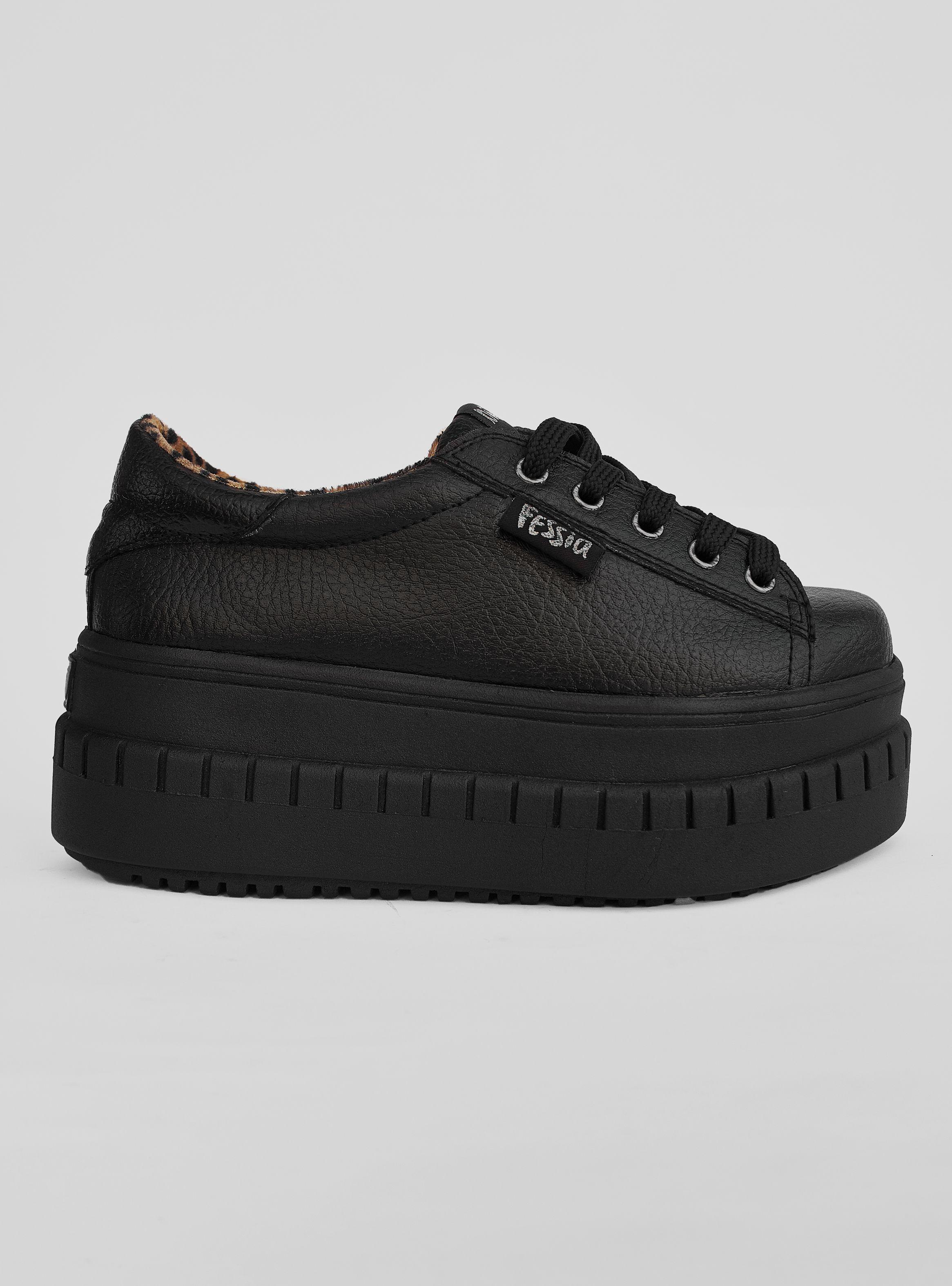 Zapatilla Fessia Urbana Funky Black Basic Mujer-0