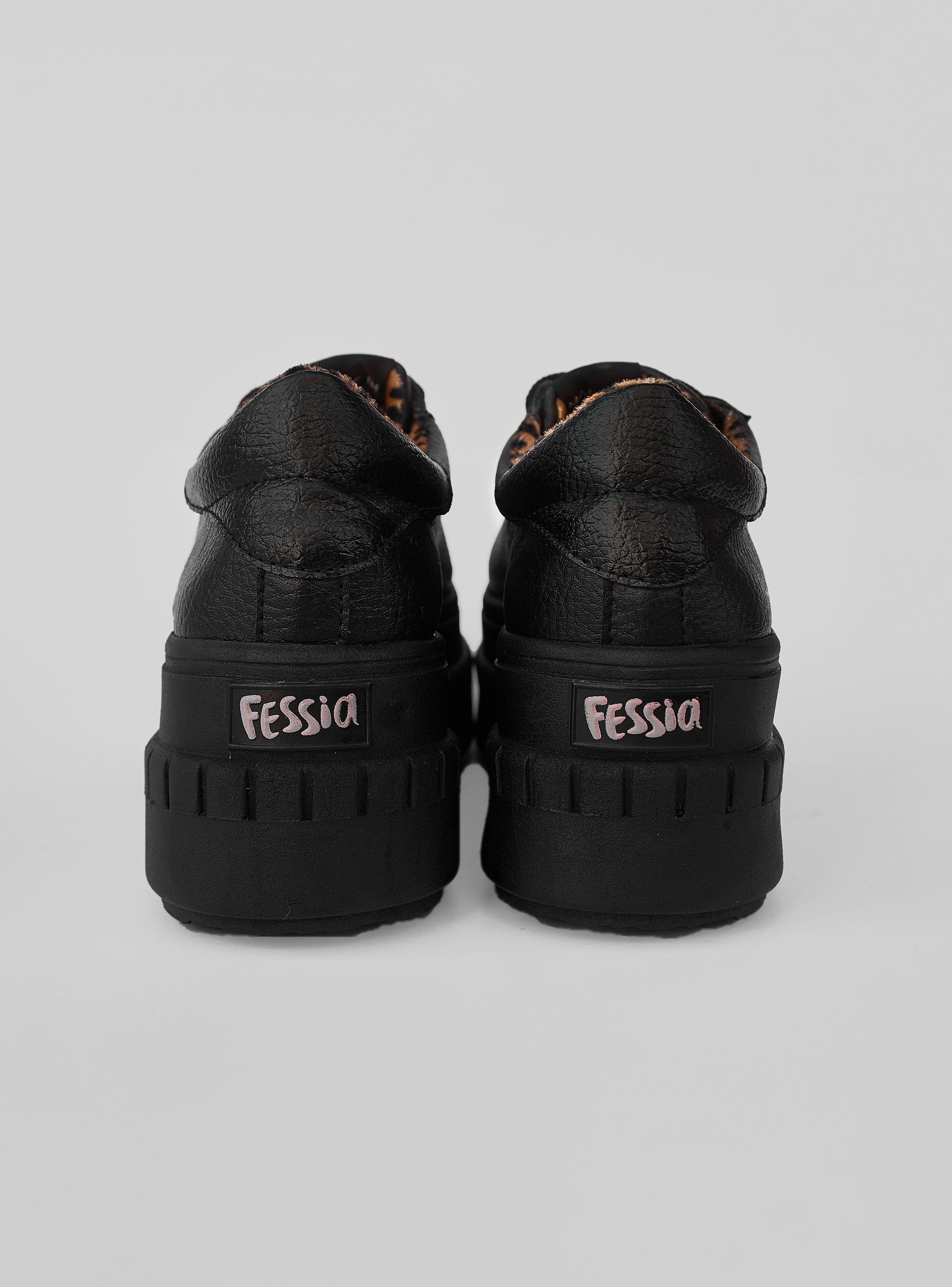 Zapatilla Fessia Urbana Funky Black Basic Mujer-2