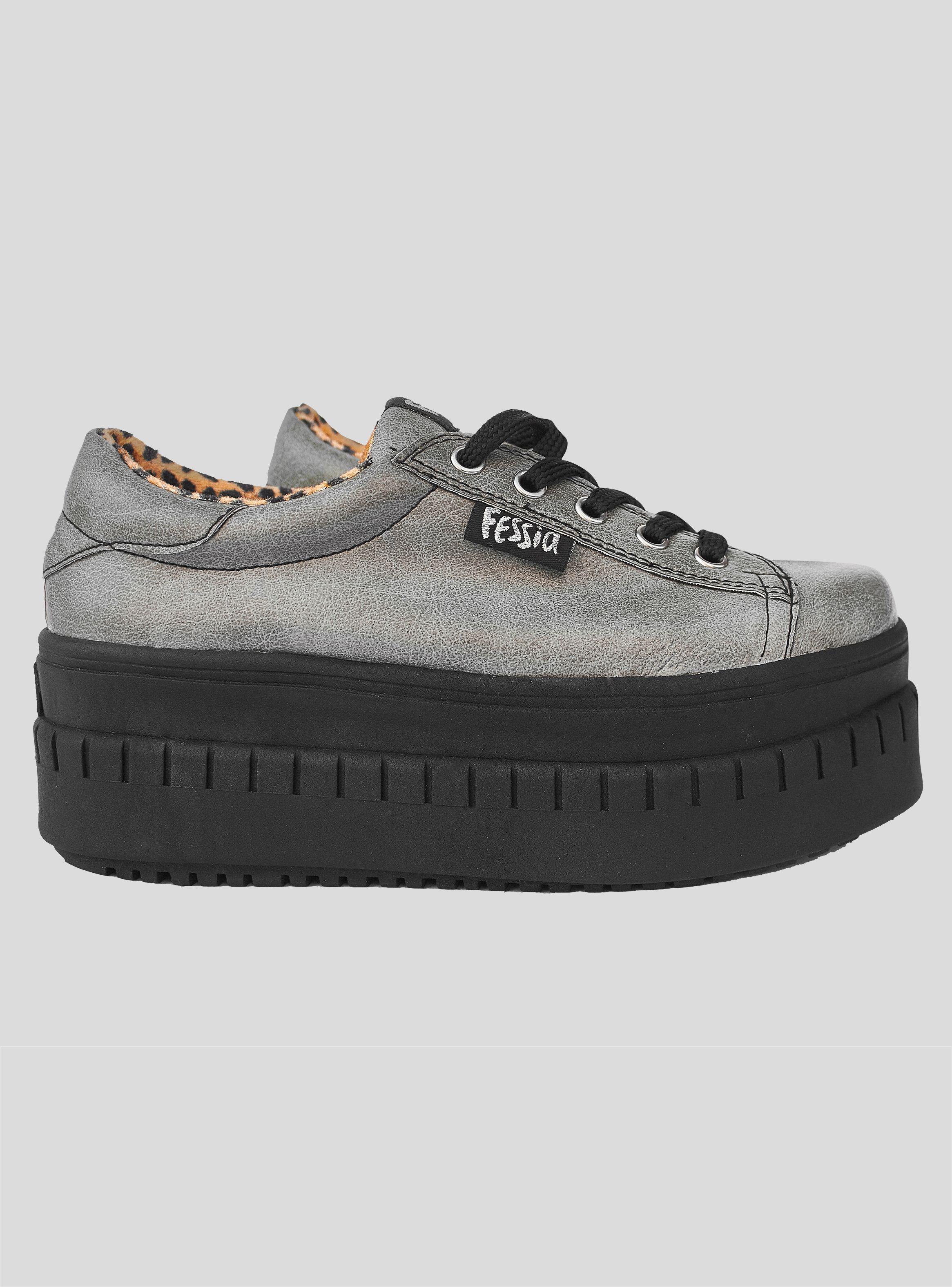 Zapatilla Fessia Urbana Funky Graffito Mujer Gris-0