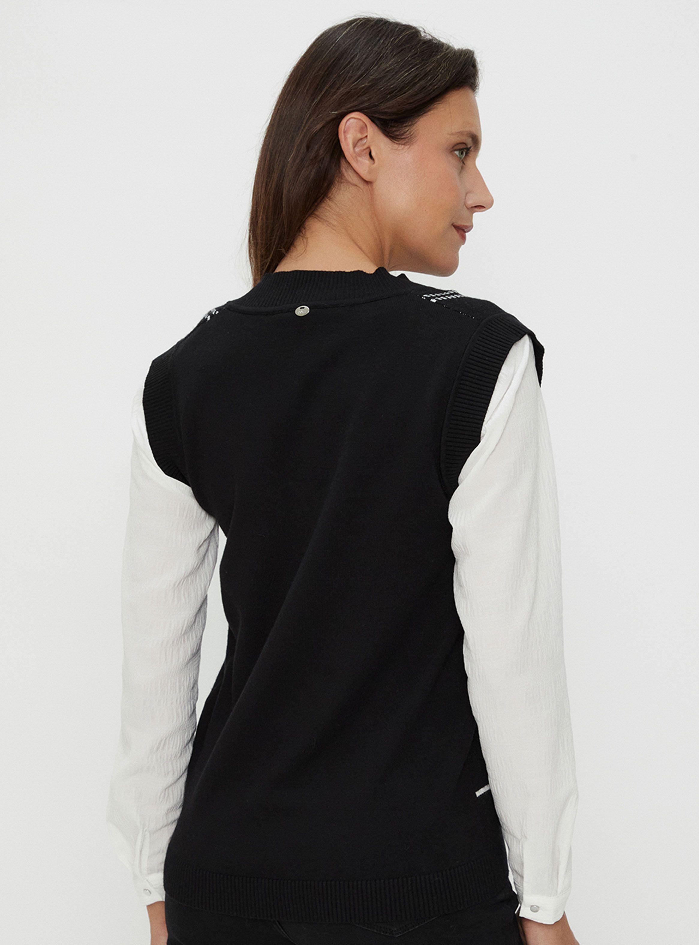 Sweater Tejido Sin Mangas De Fantasía-1
