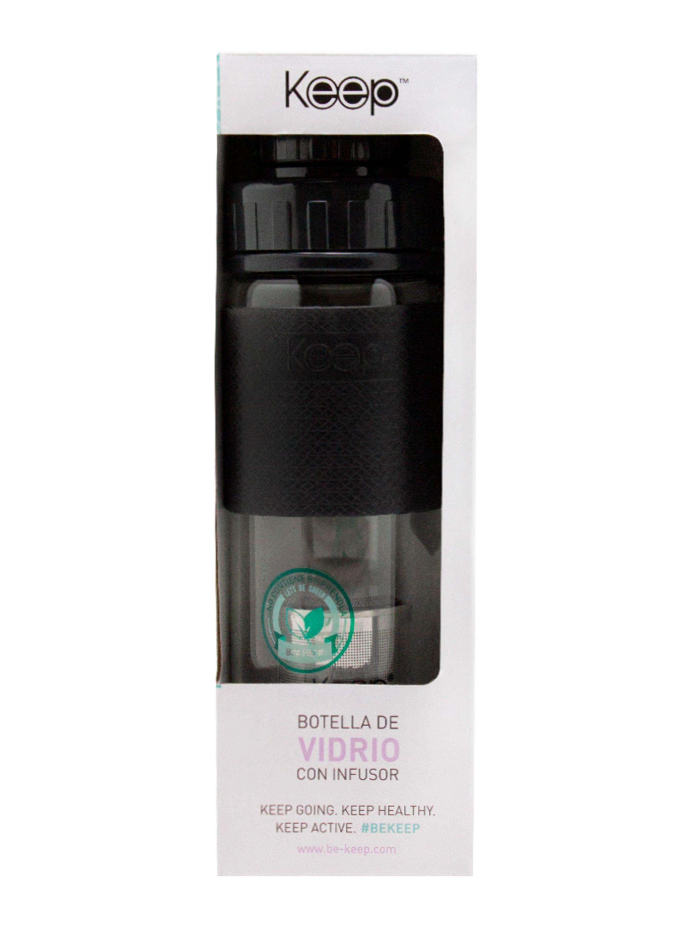 Botella Te Vidrio 410 ml Negro-2