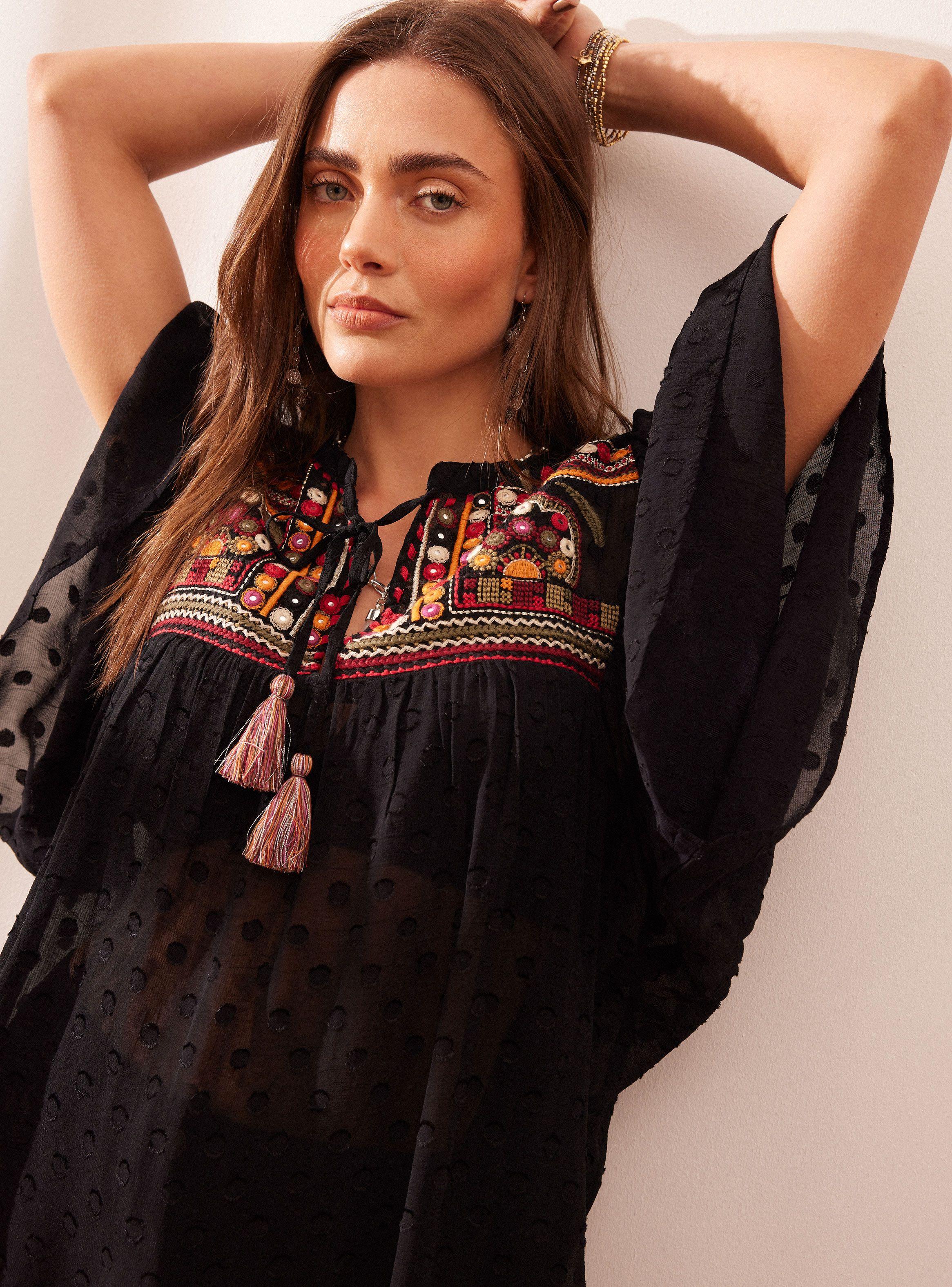 Blusa Bordado con Espejitos-2