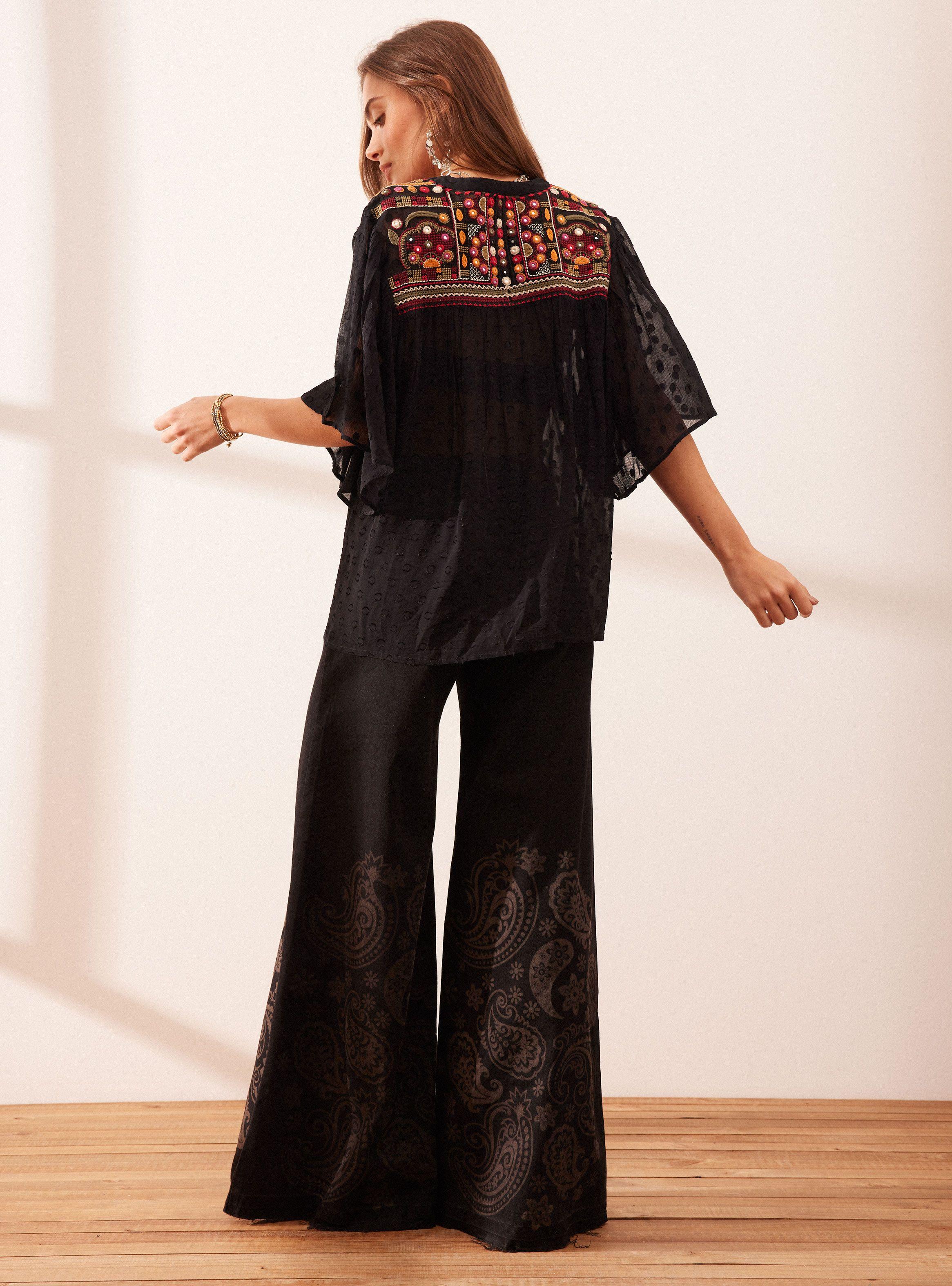 Blusa Bordado con Espejitos-5