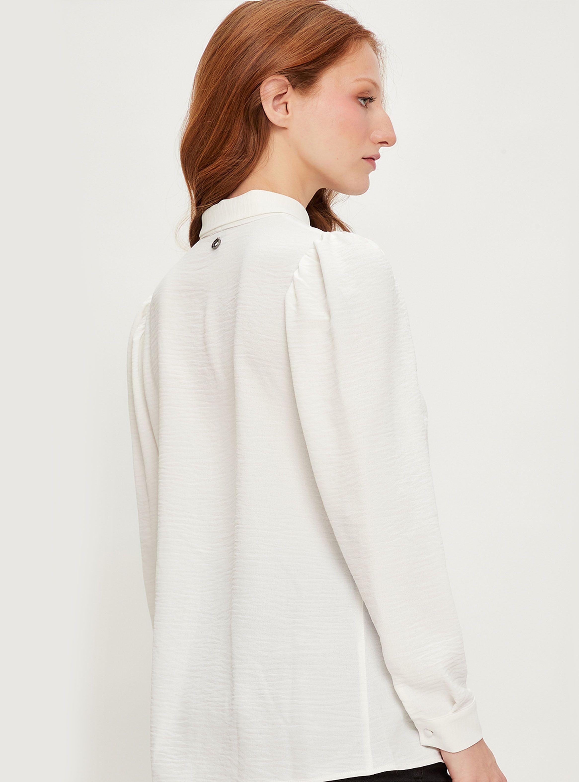 Blusa Lisa Cuello Manga Larga Clásica-1