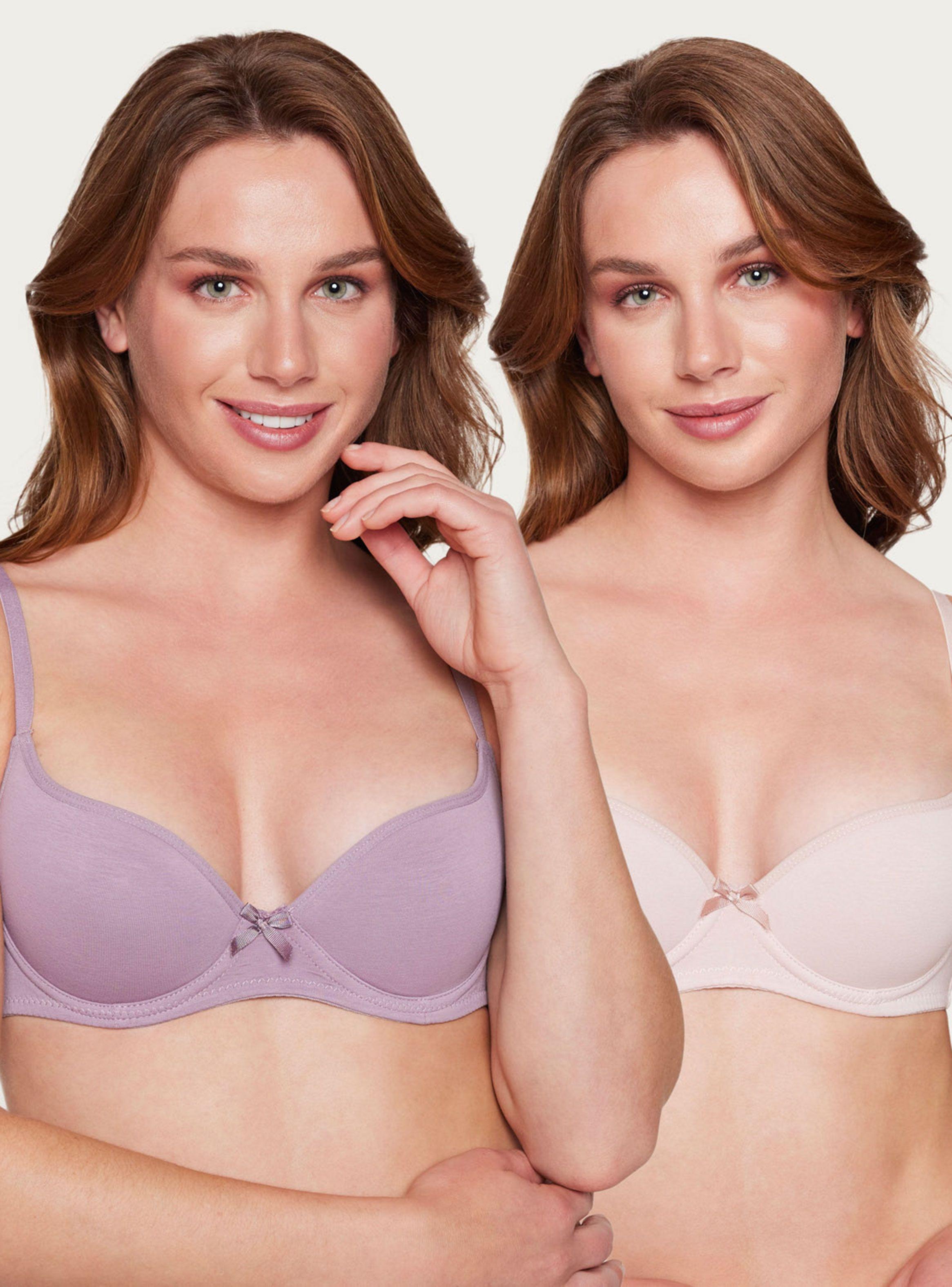 Pack 2 Sostén con Soft Cobertura Algodón Peinado-0