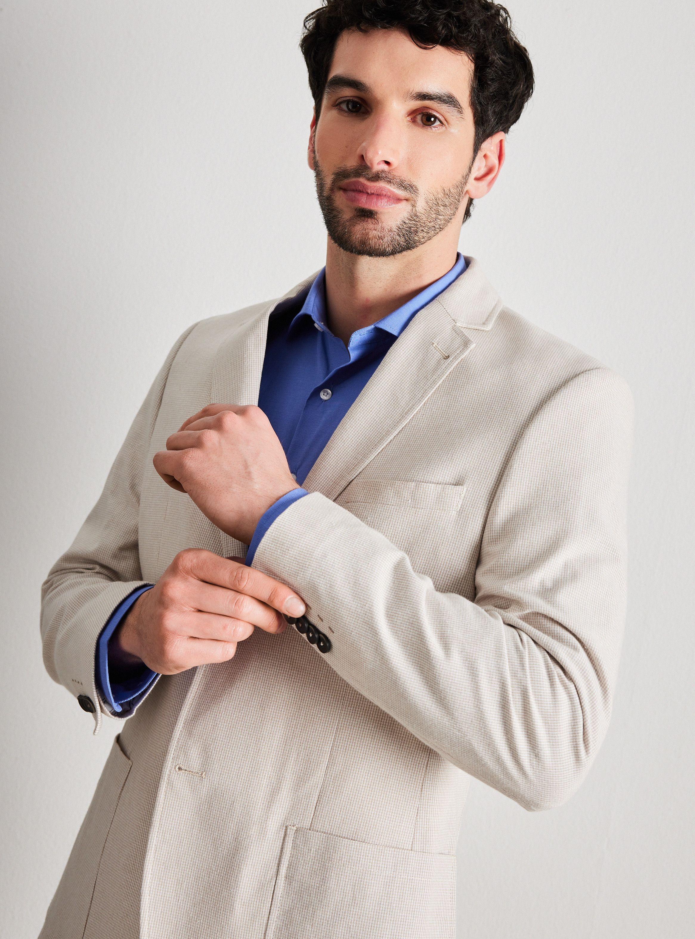 Blazer Vestón Fantasía Cuadrillé Slim Fit de Alaniz
