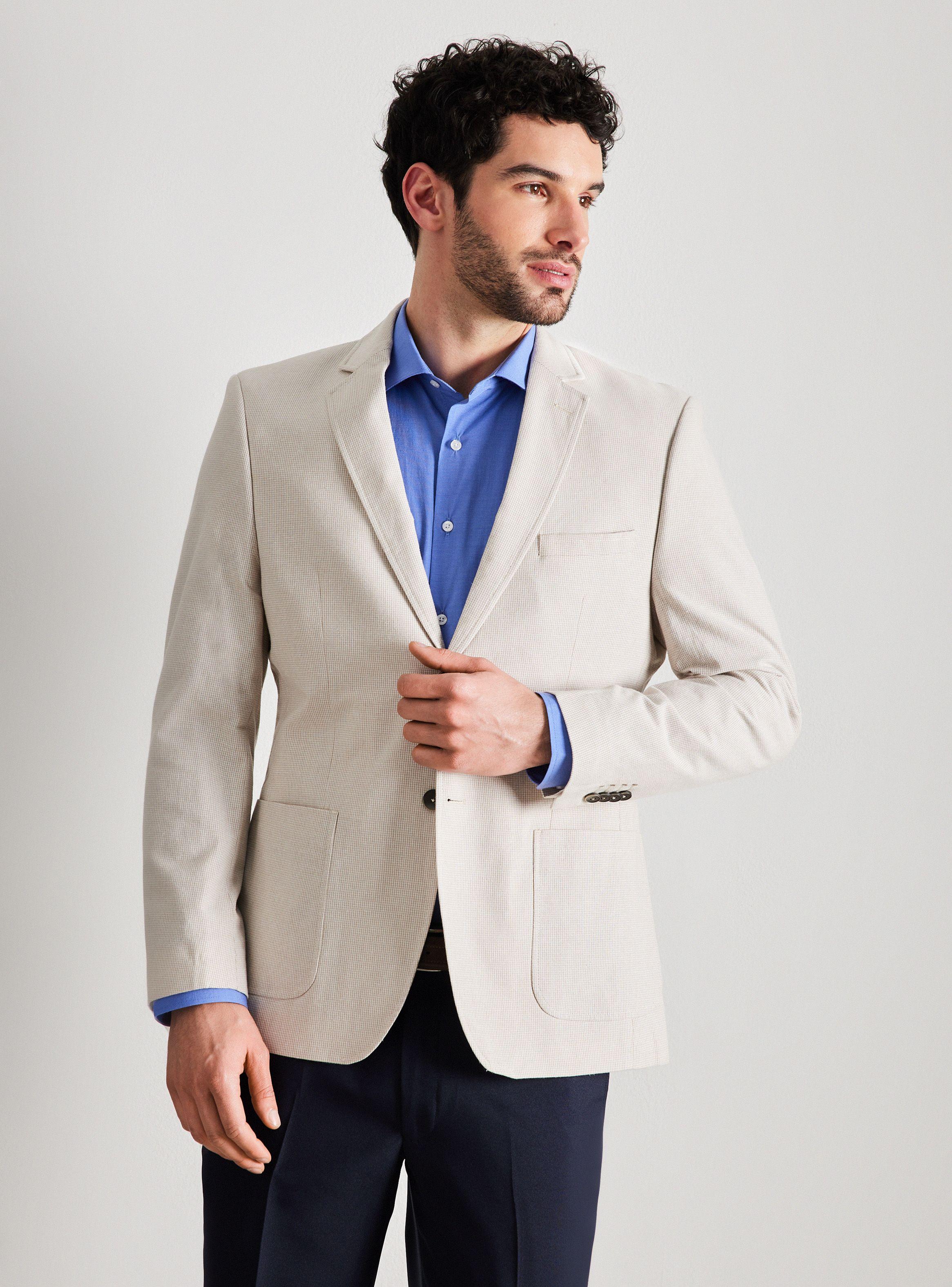 Blazer Vestón Fantasía Cuadrillé Slim Fit de Alaniz